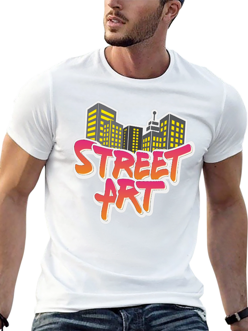 Street Art Cityscape Graphic Tee - Urban Style