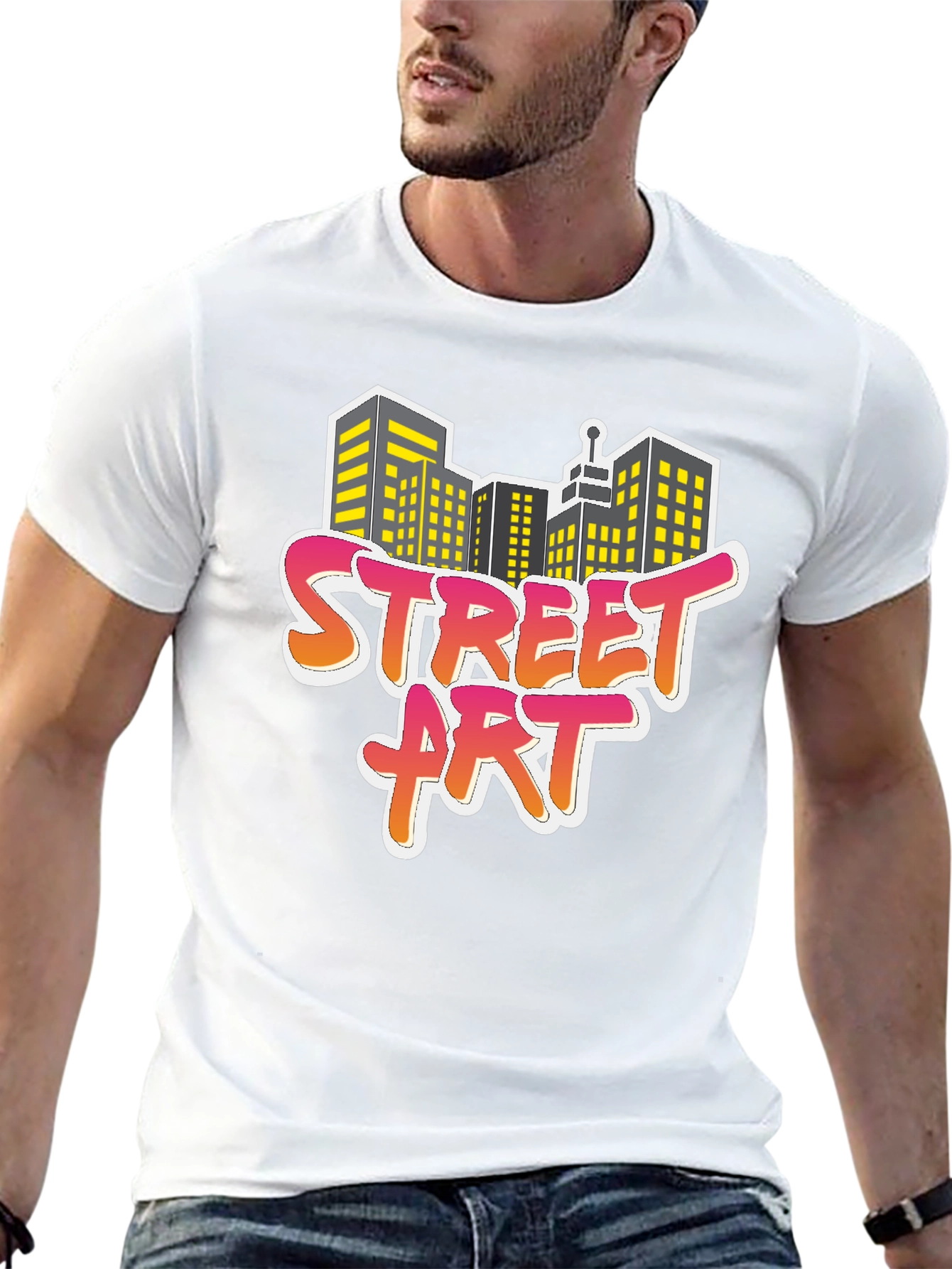 Street Art Cityscape Graphic Tee - Urban Style