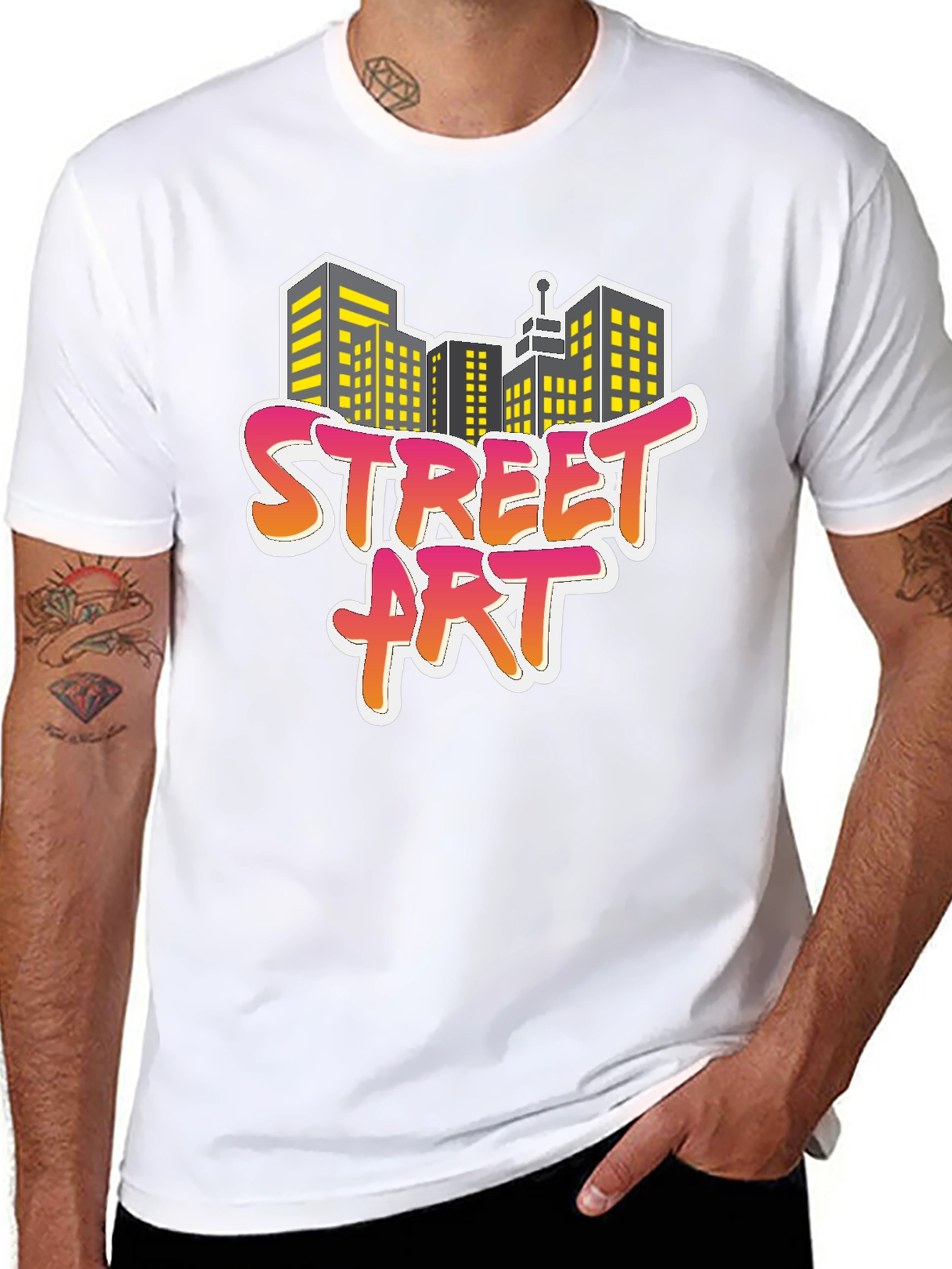 Street Art Cityscape Graphic Tee - Urban Style