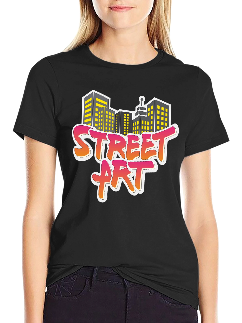 Street Art Cityscape Graphic Tee - Urban Style