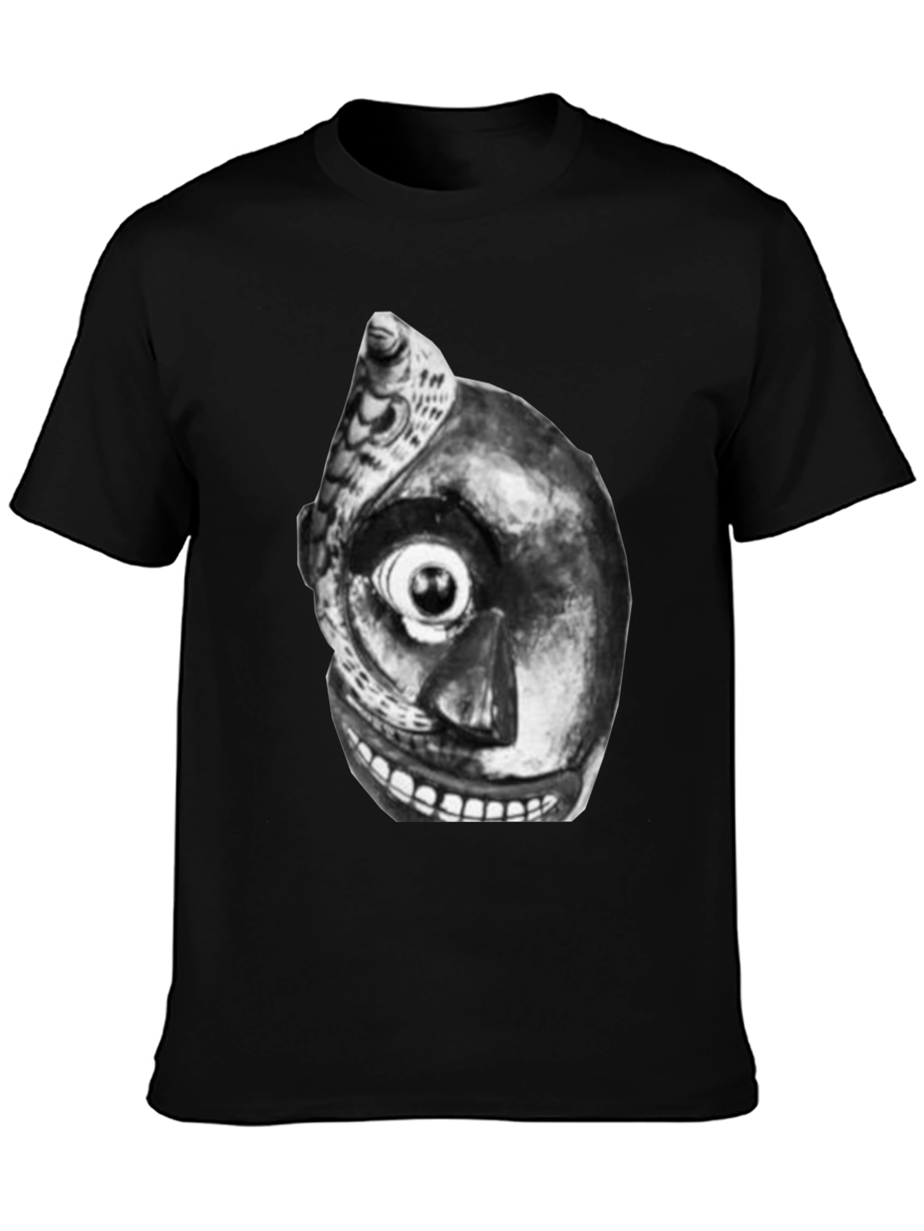 Unique Graphic Tee - Black T-Shirt with Abstract Art