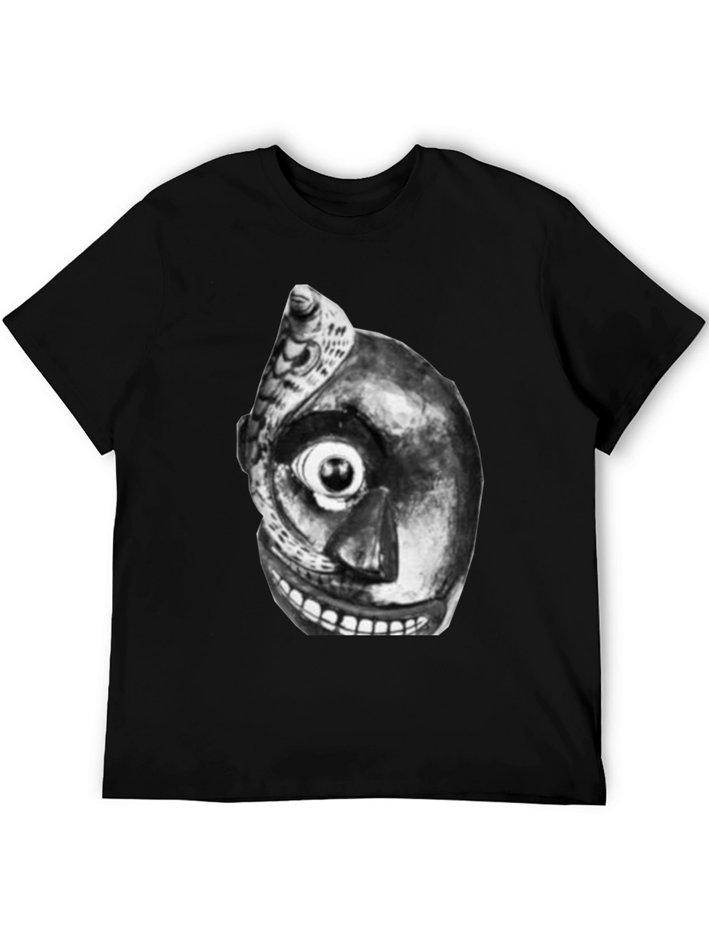 Unique Graphic Tee - Black T-Shirt with Abstract Art