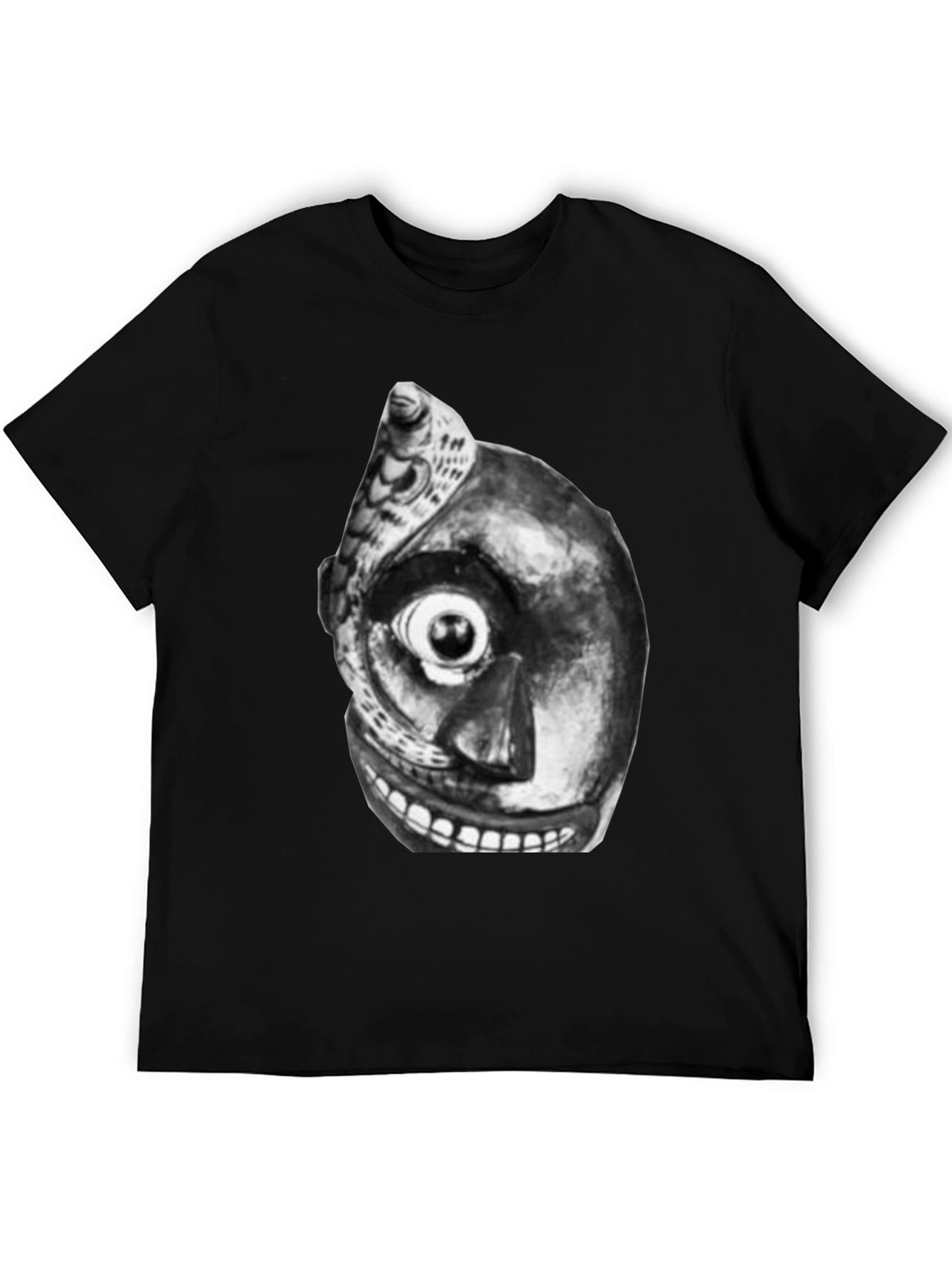 Unique Graphic Tee - Black T-Shirt with Abstract Art