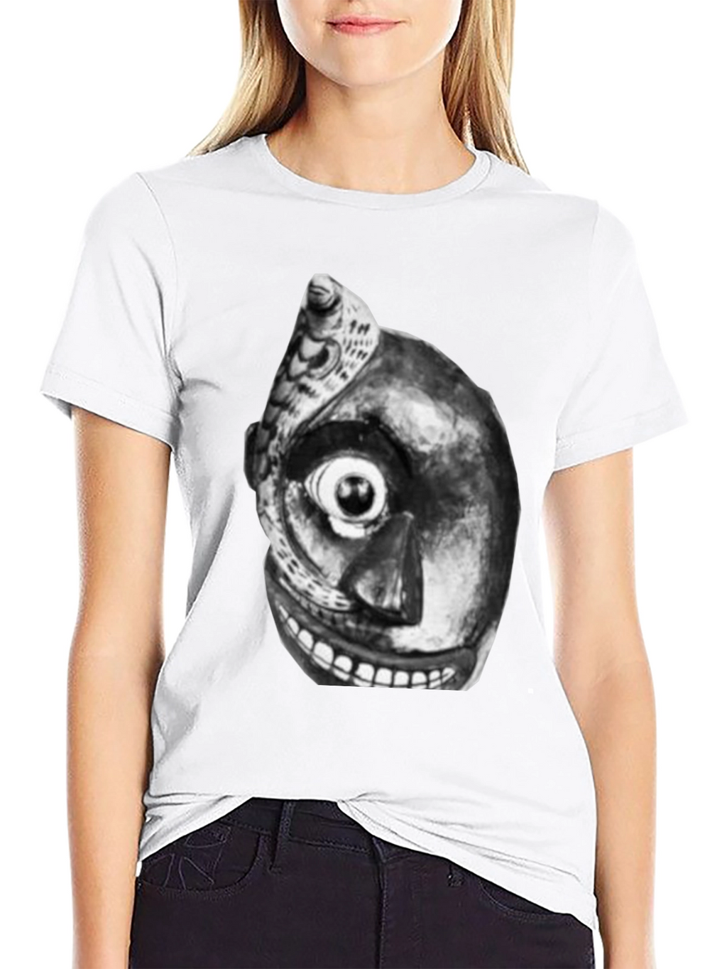 Unique Graphic Tee - Black T-Shirt with Abstract Art