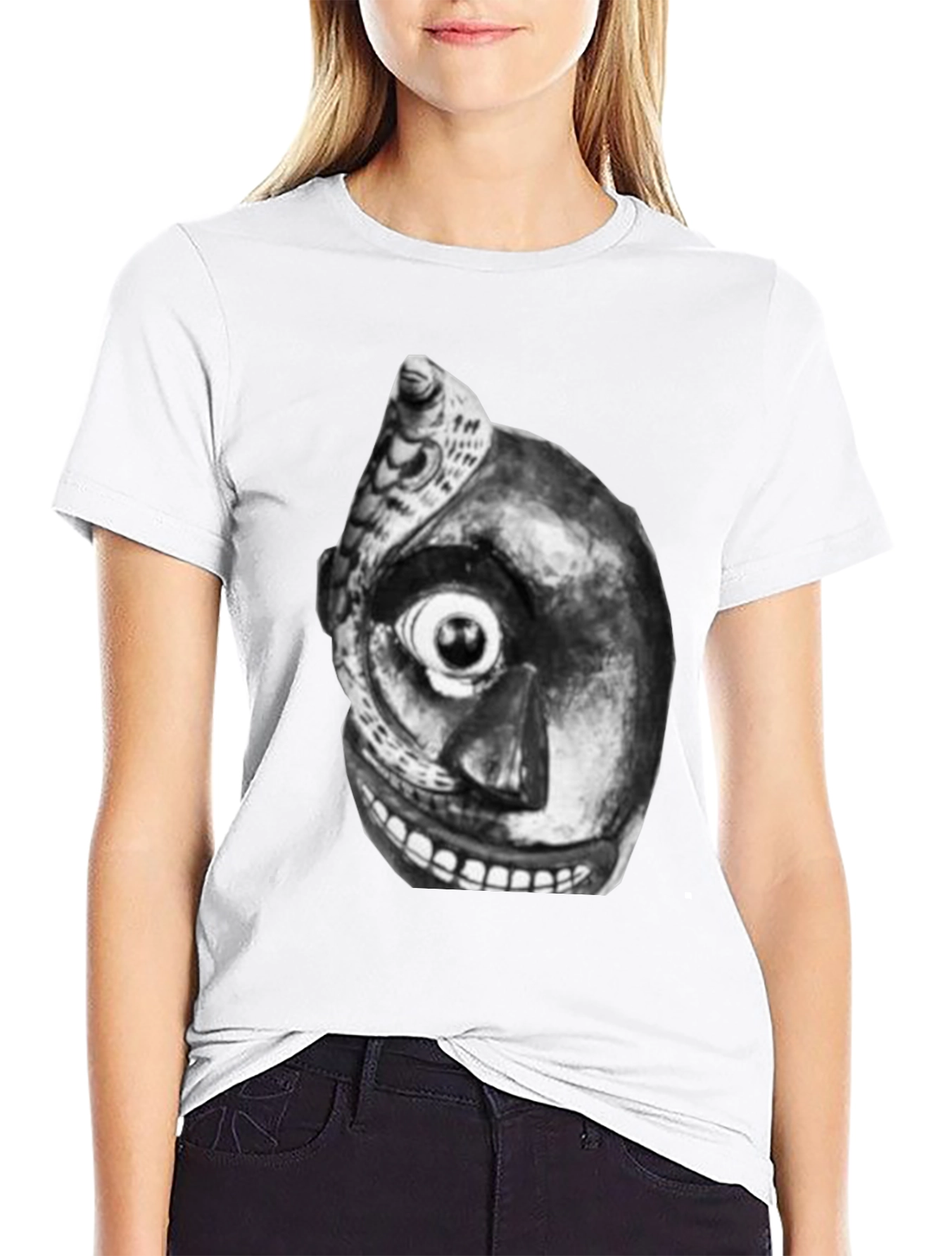 Unique Graphic Tee - Black T-Shirt with Abstract Art
