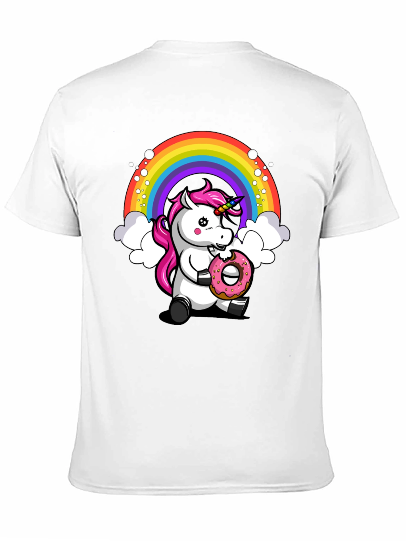 Unicorn Donut T-Shirt - Rainbow Graphic Tee
