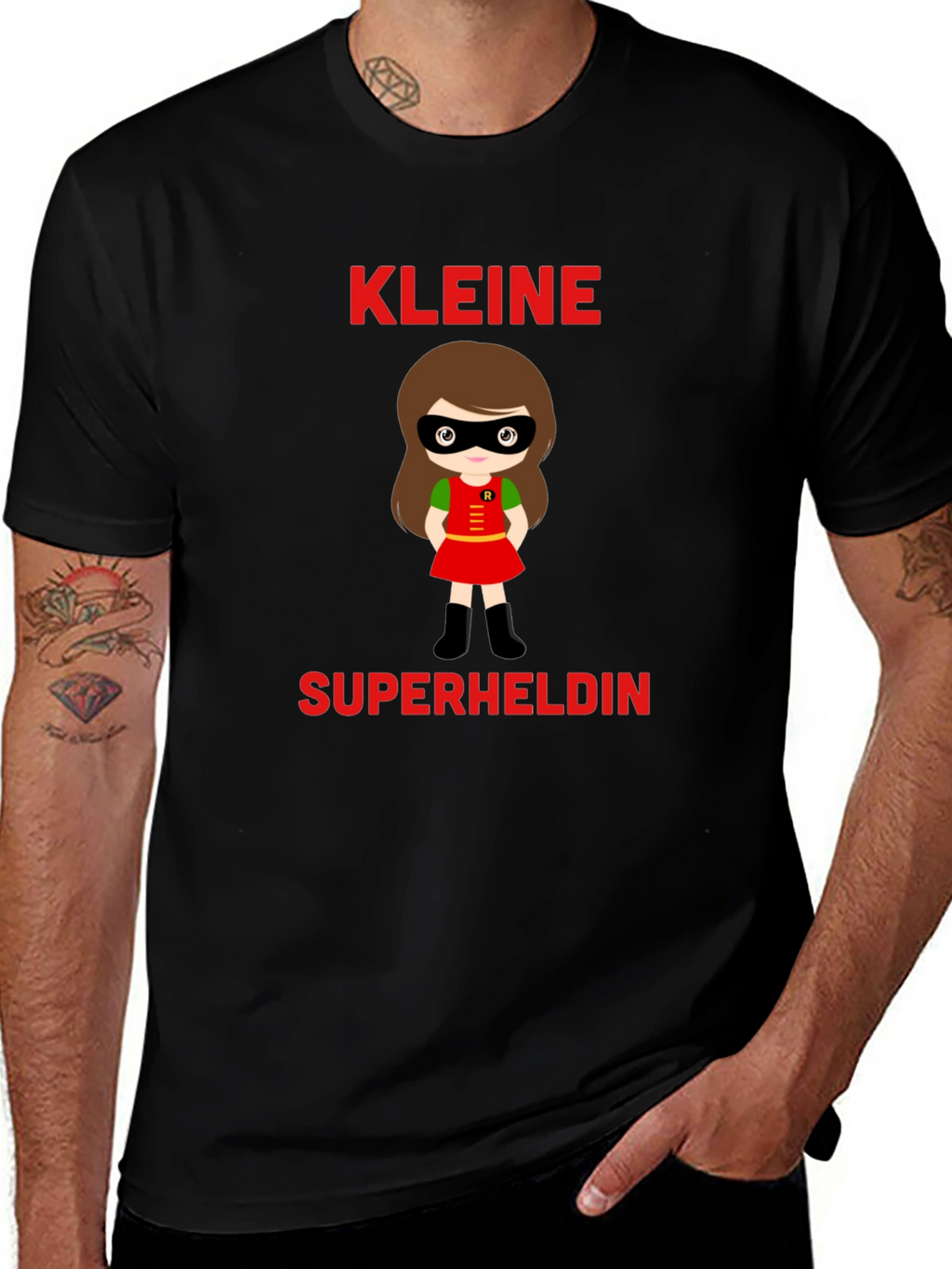 Kleine Superheldin T-Shirt - Cute Superhero Girl Tee
