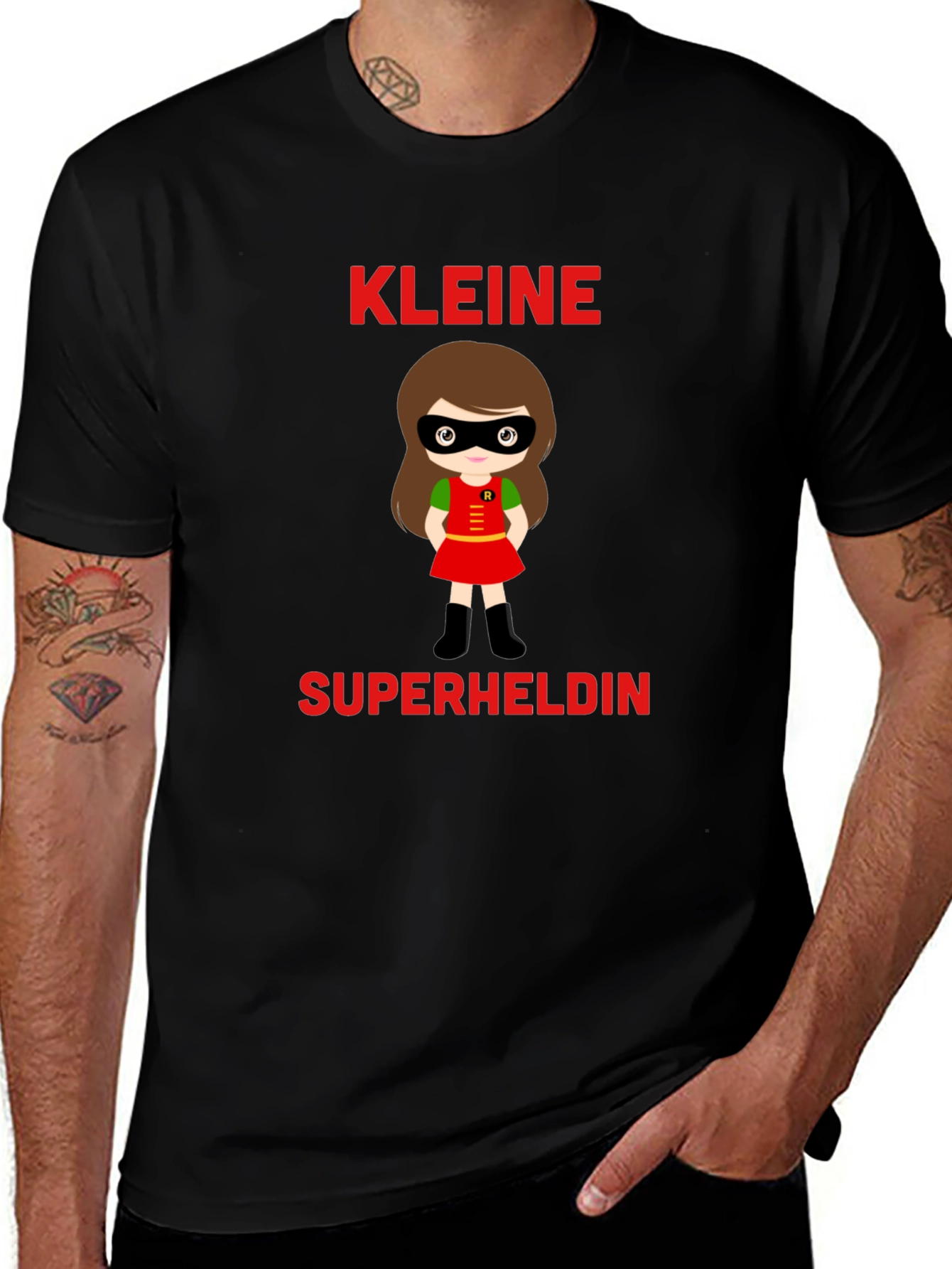 Kleine Superheldin T-Shirt - Cute Superhero Girl Tee