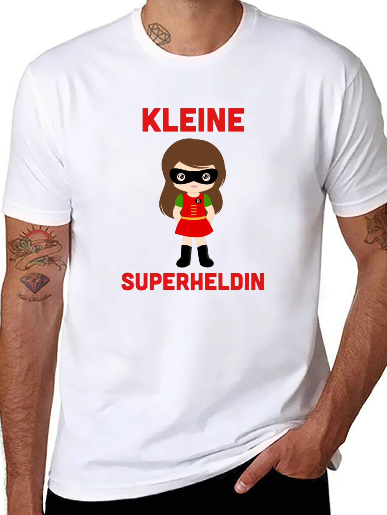 Kleine Superheldin T-Shirt - Cute Superhero Girl Tee