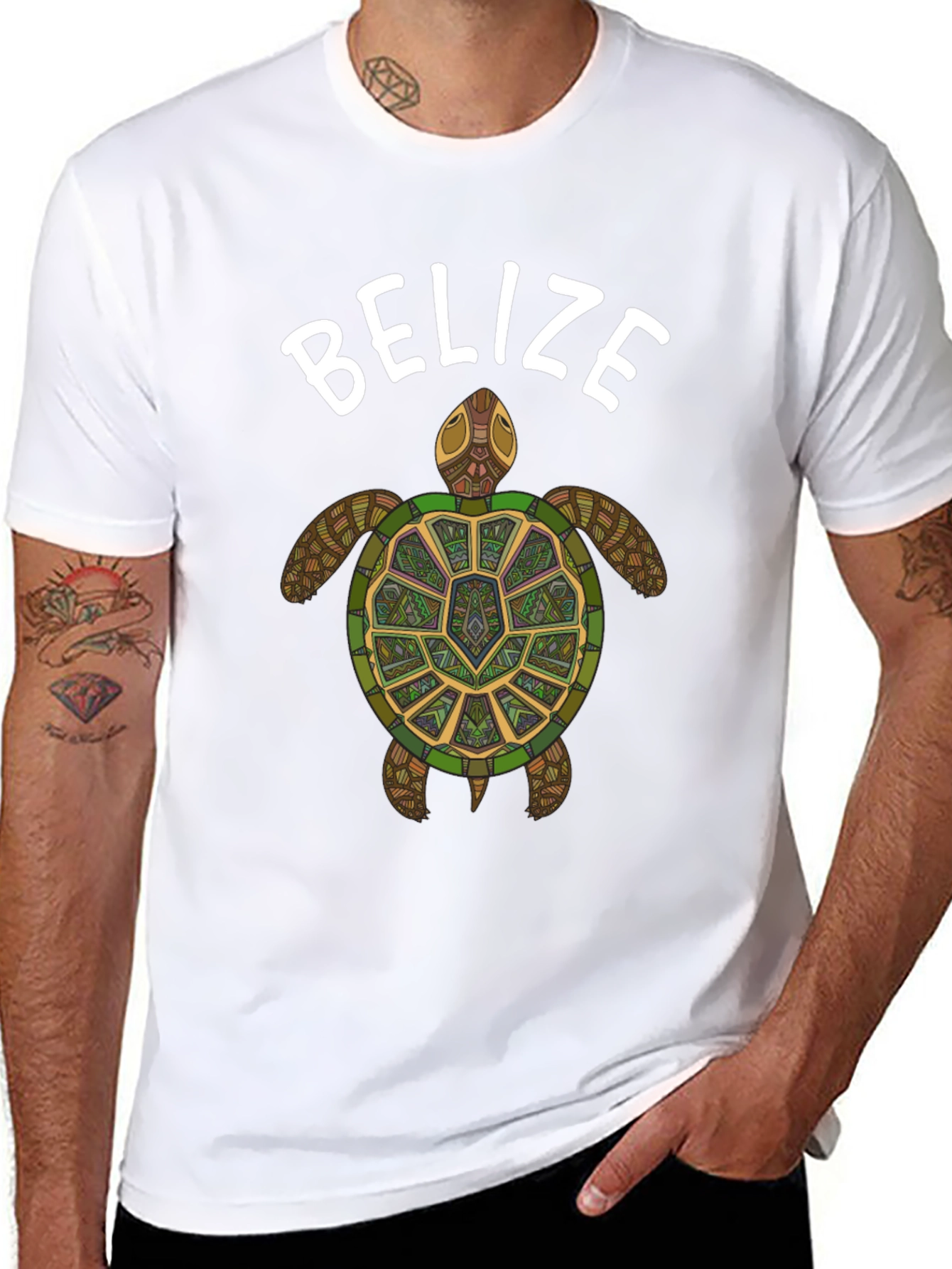 Belize Turtle Graphic Tee - Stylish Casual Wear