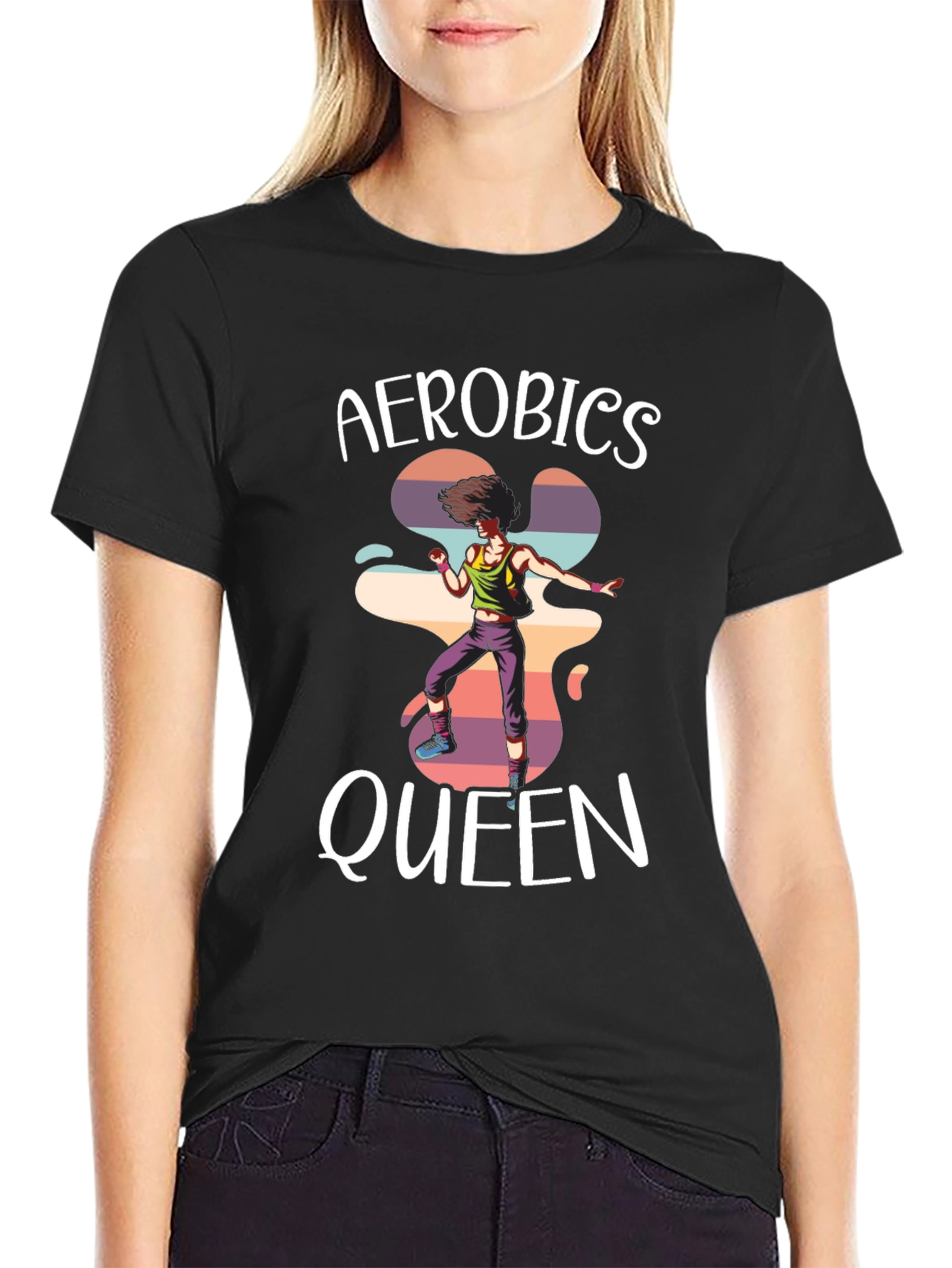 Aerobics Queen T-Shirt - Retro Style