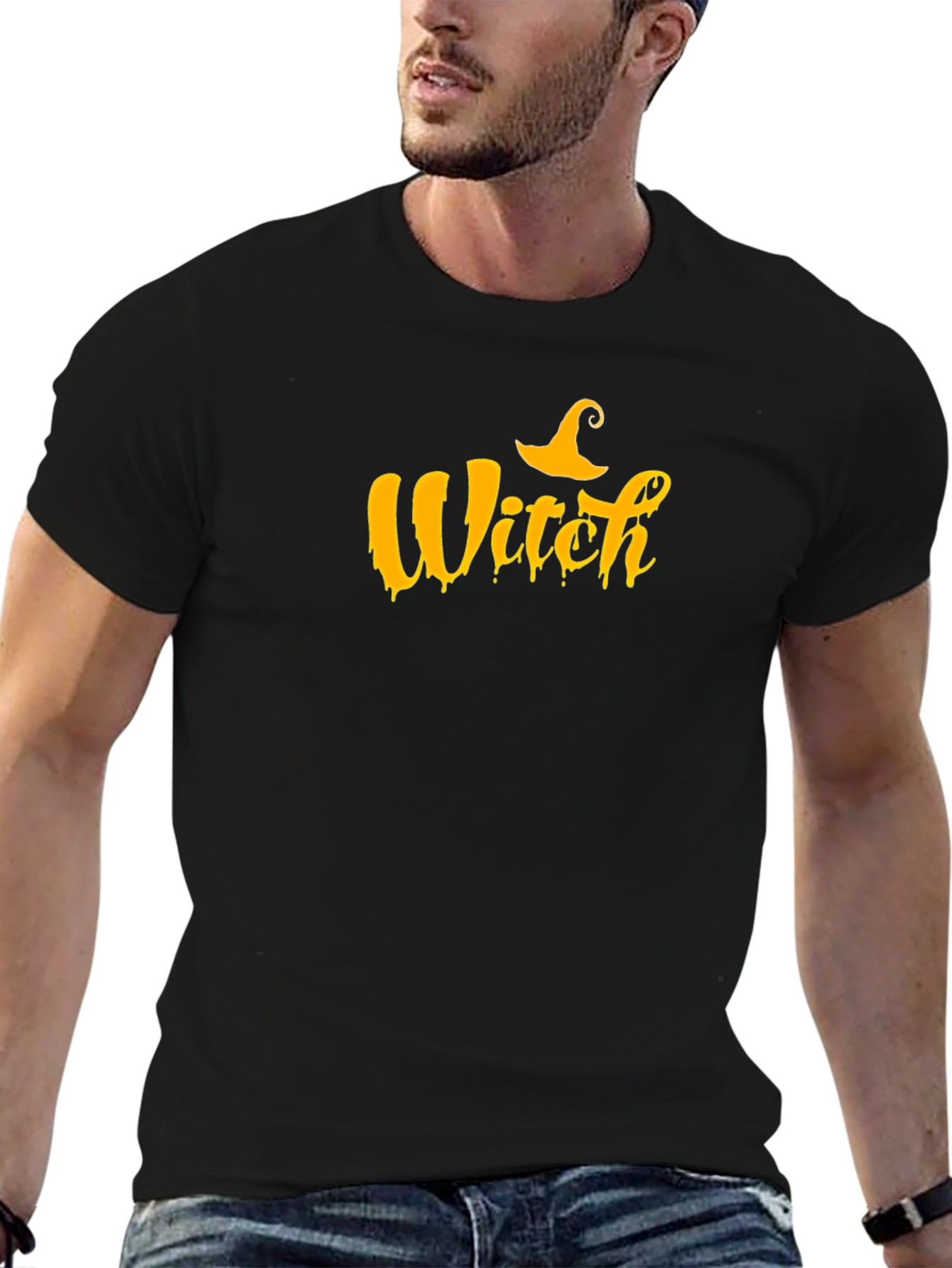Halloween Witch T-Shirt - Black Graphic Tee