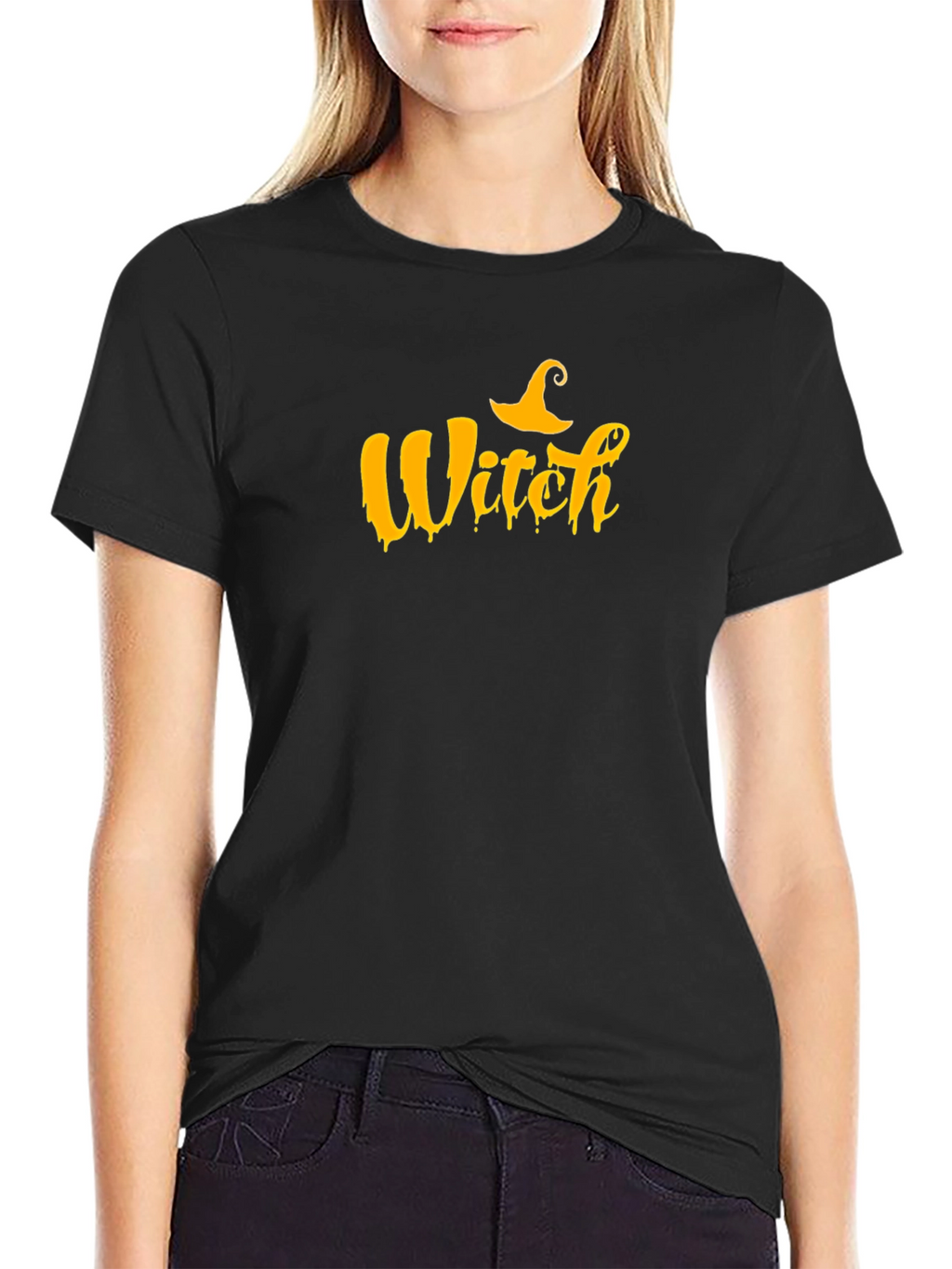 Halloween Witch T-Shirt - Black Graphic Tee