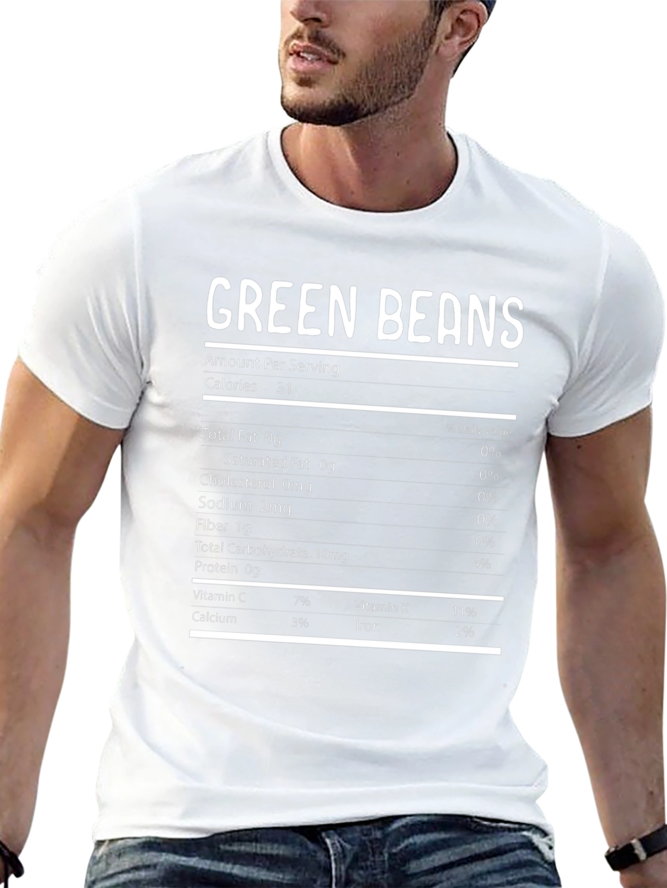 Green Beans Nutrition Facts Funny T-Shirt