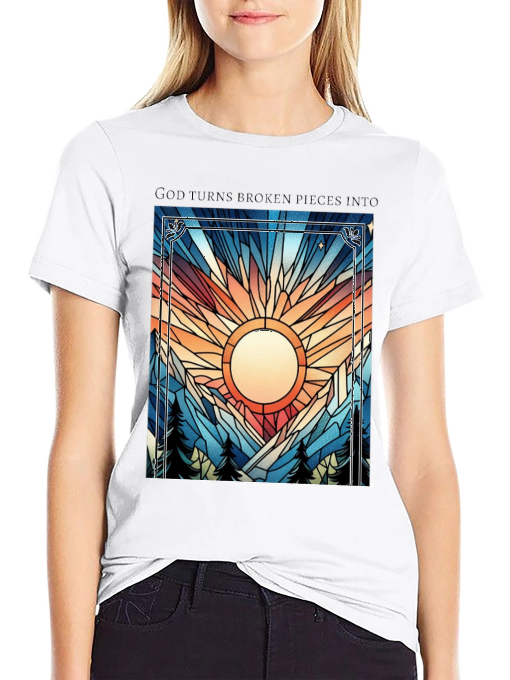 Broken Pieces Graphic Tee - Inspirational Design