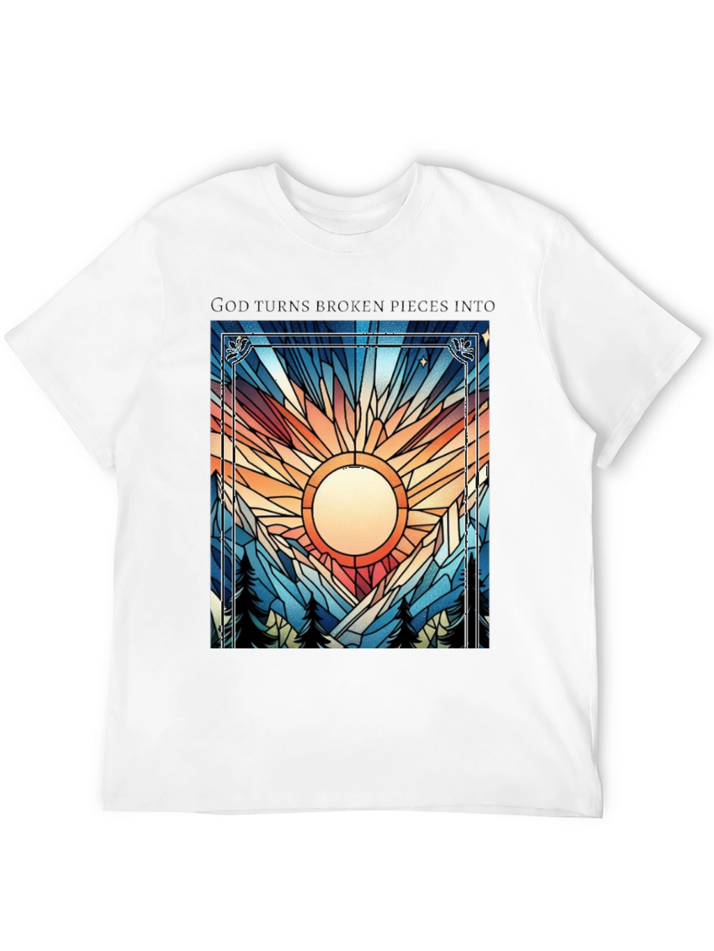 Broken Pieces Graphic Tee - Inspirational Design