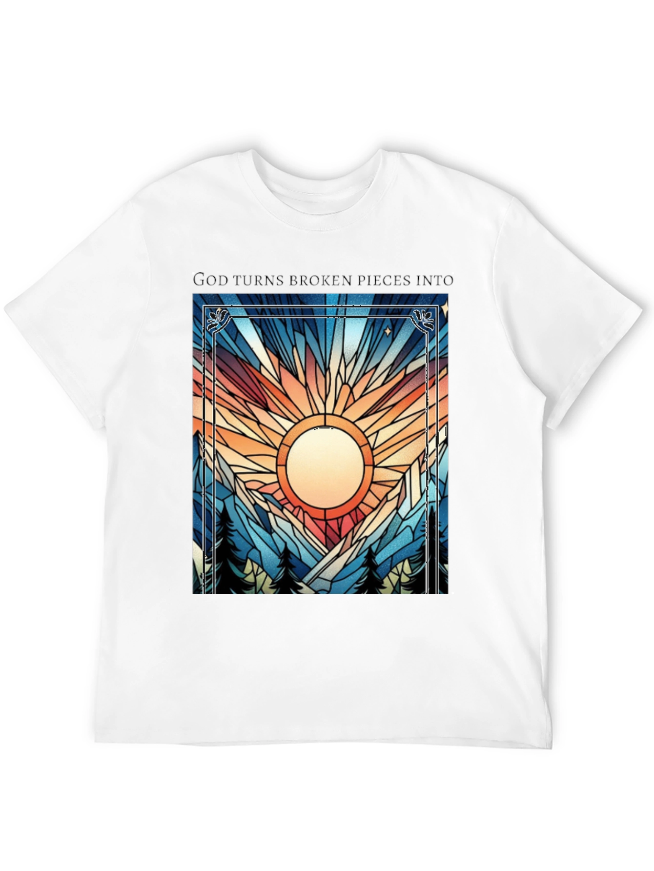 Broken Pieces Graphic Tee - Inspirational Design