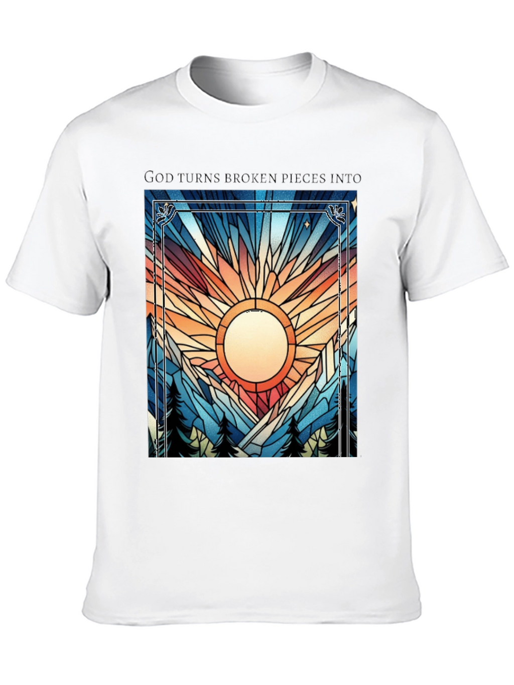 Broken Pieces Graphic Tee - Inspirational Design