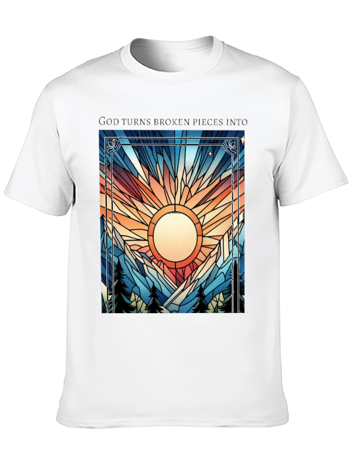 Broken Pieces Graphic Tee - Inspirational Design