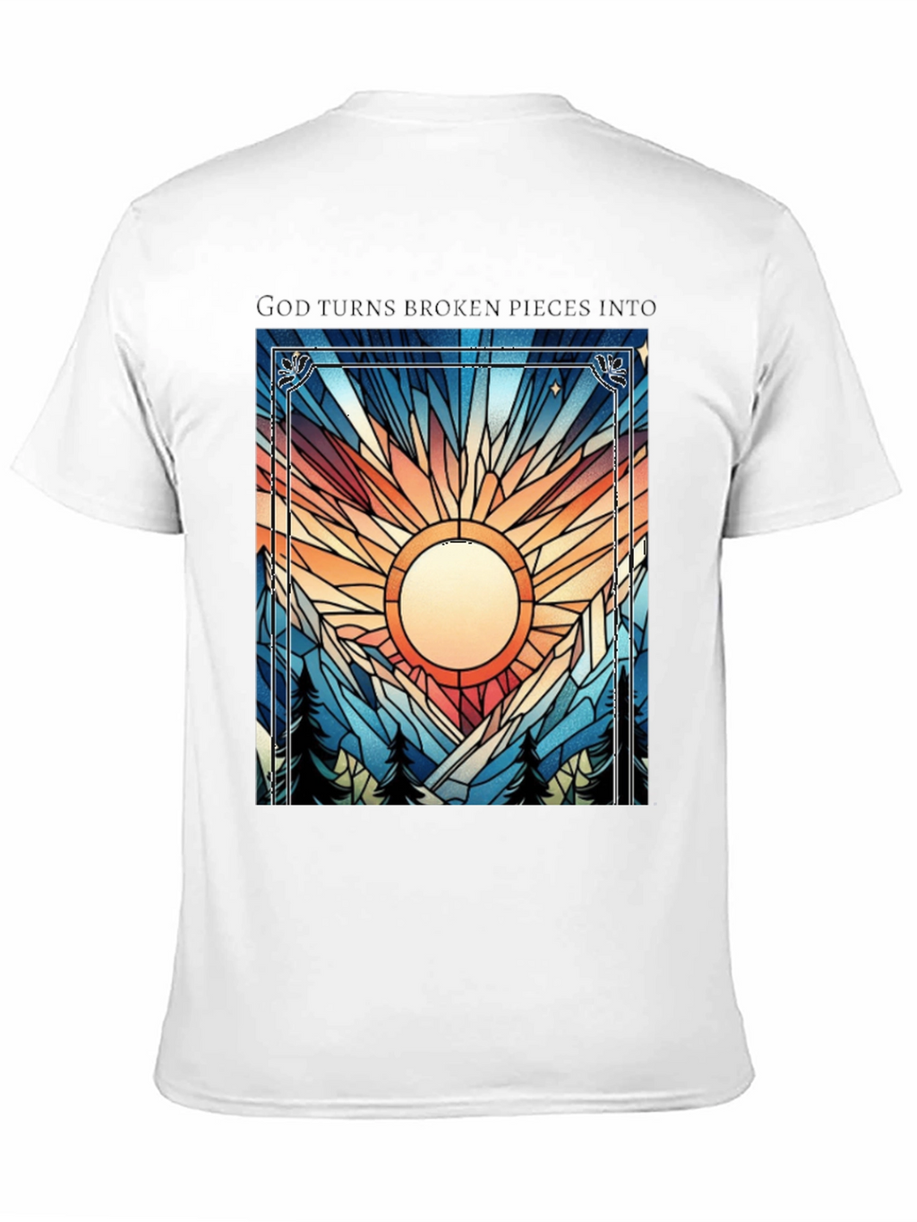 Broken Pieces Graphic Tee - Inspirational Design