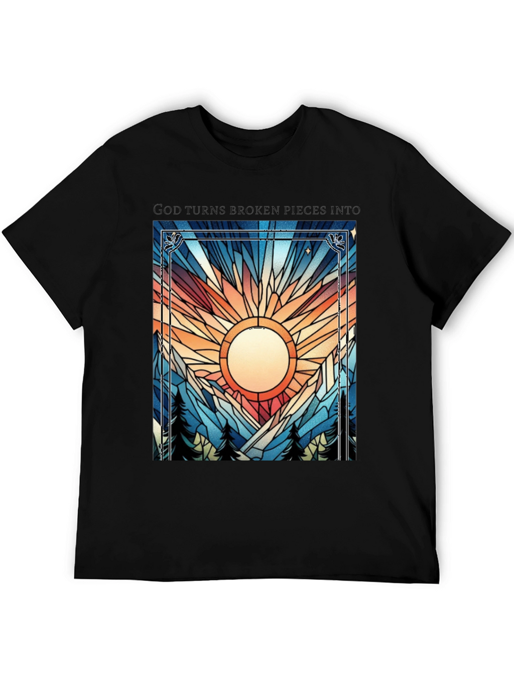 Broken Pieces Graphic Tee - Inspirational Design