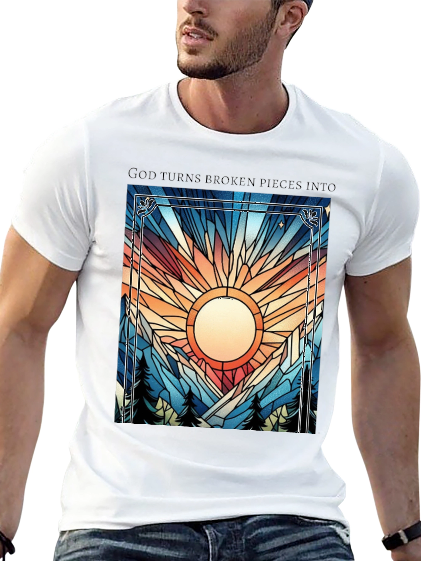 Broken Pieces Graphic Tee - Inspirational Design