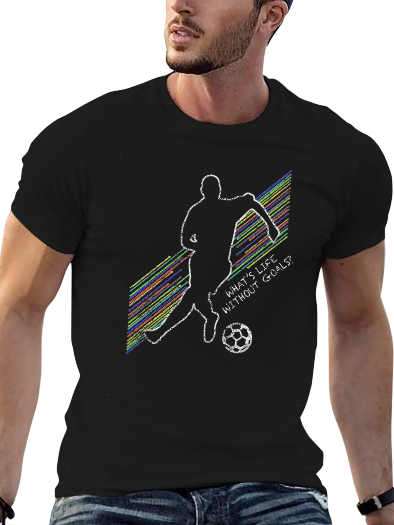 Soccer Life Goals T-Shirt Sporty Graphic Tee