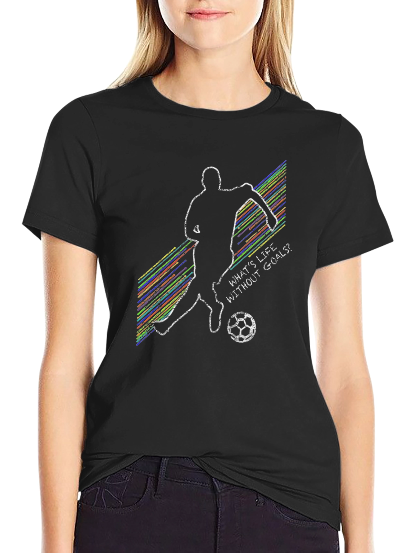 Soccer Life Goals T-Shirt Sporty Graphic Tee