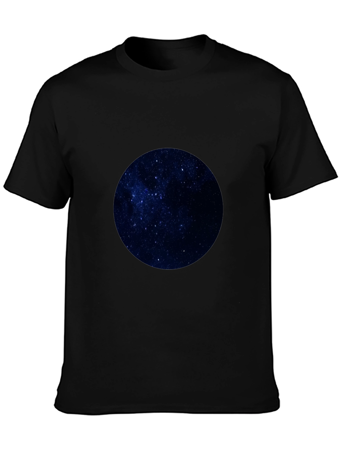 Celestial Sphere Graphic Tee - Black Cotton Comfort