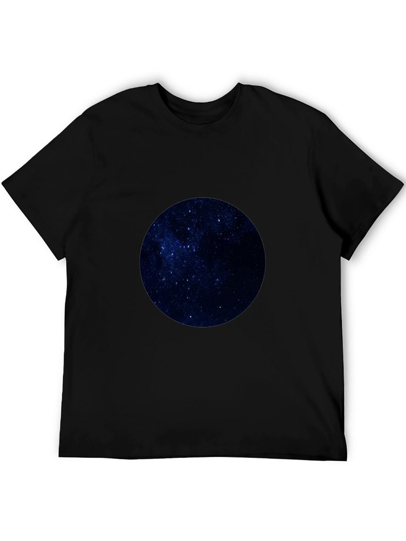 Celestial Sphere Graphic Tee - Black Cotton Comfort