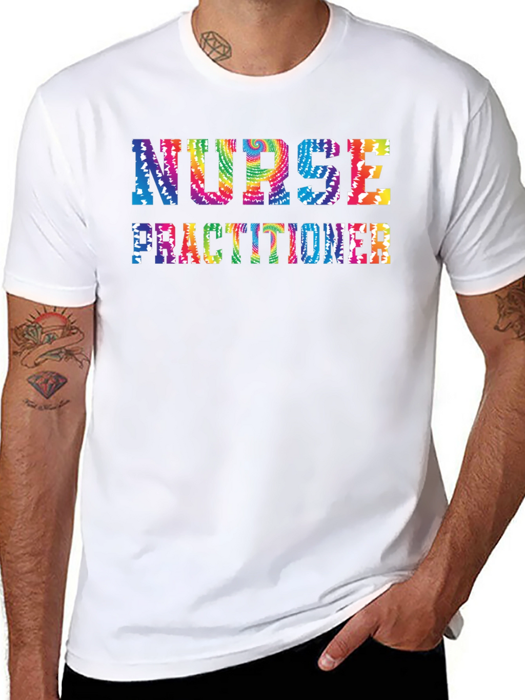 Nurse Practitioner Tie Dye T-Shirt Black