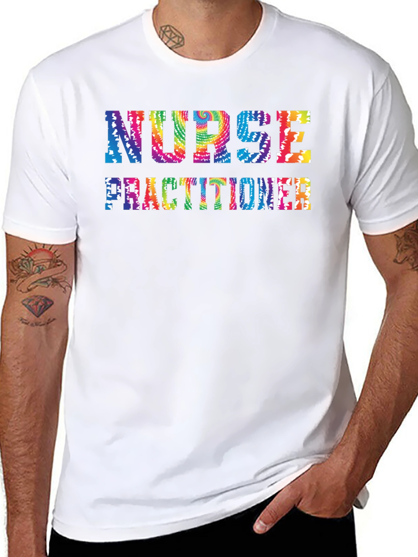 Nurse Practitioner Tie Dye T-Shirt Black