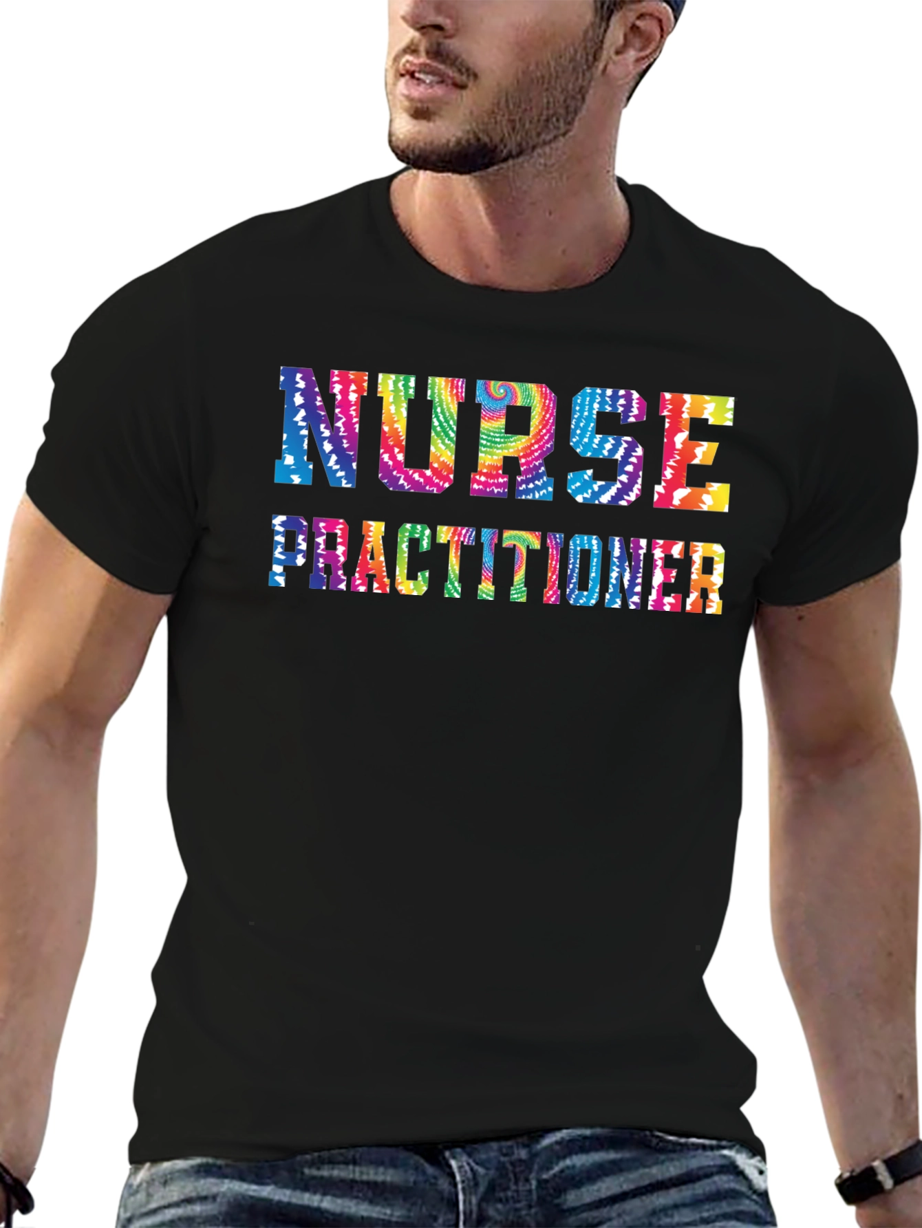 Nurse Practitioner Tie Dye T-Shirt Black