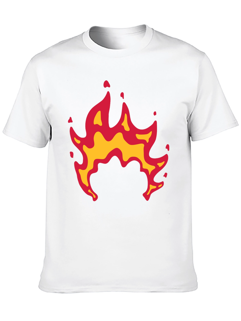 Fiery Flames Graphic Black Tee
