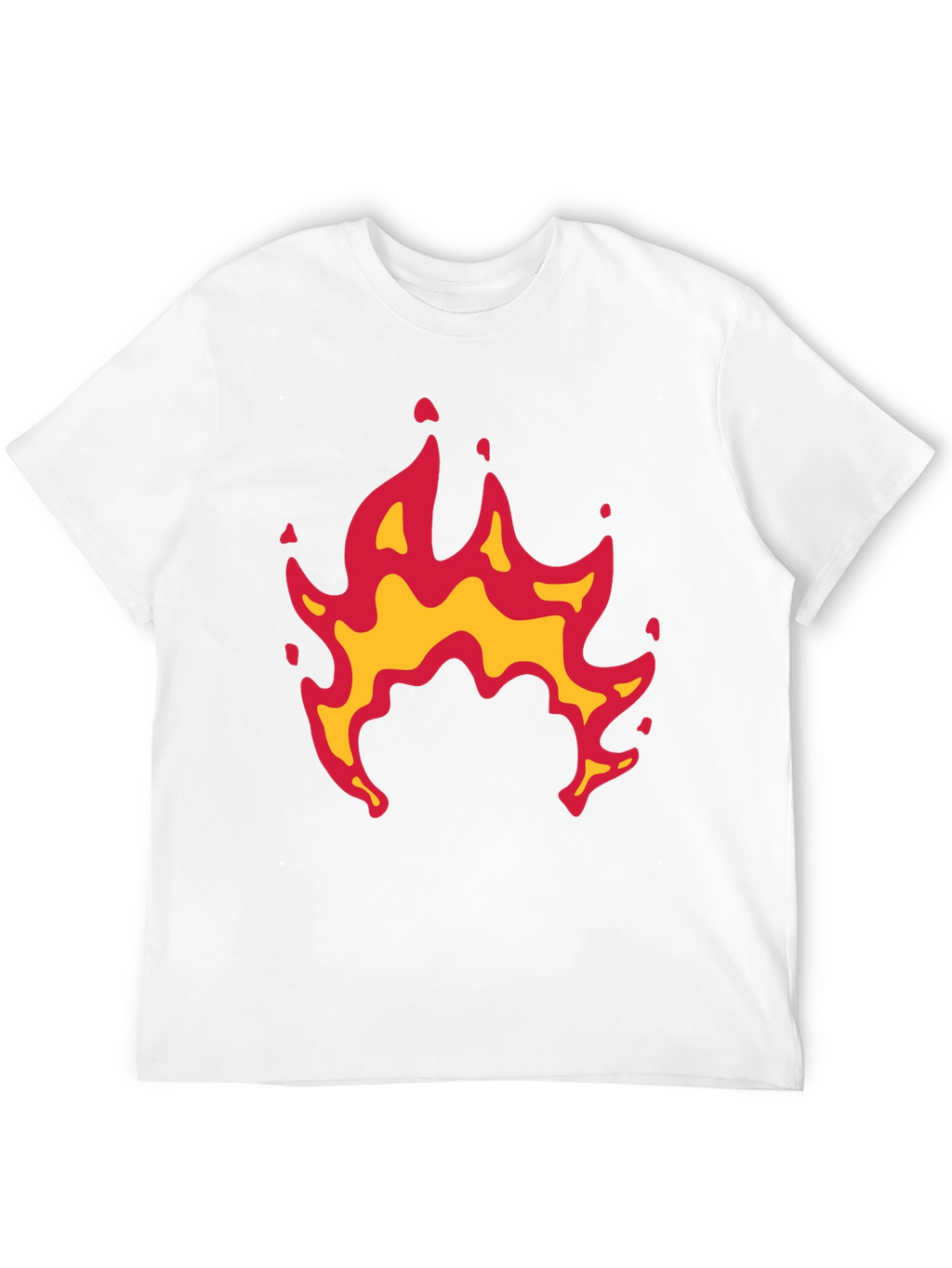 Fiery Flames Graphic Black Tee