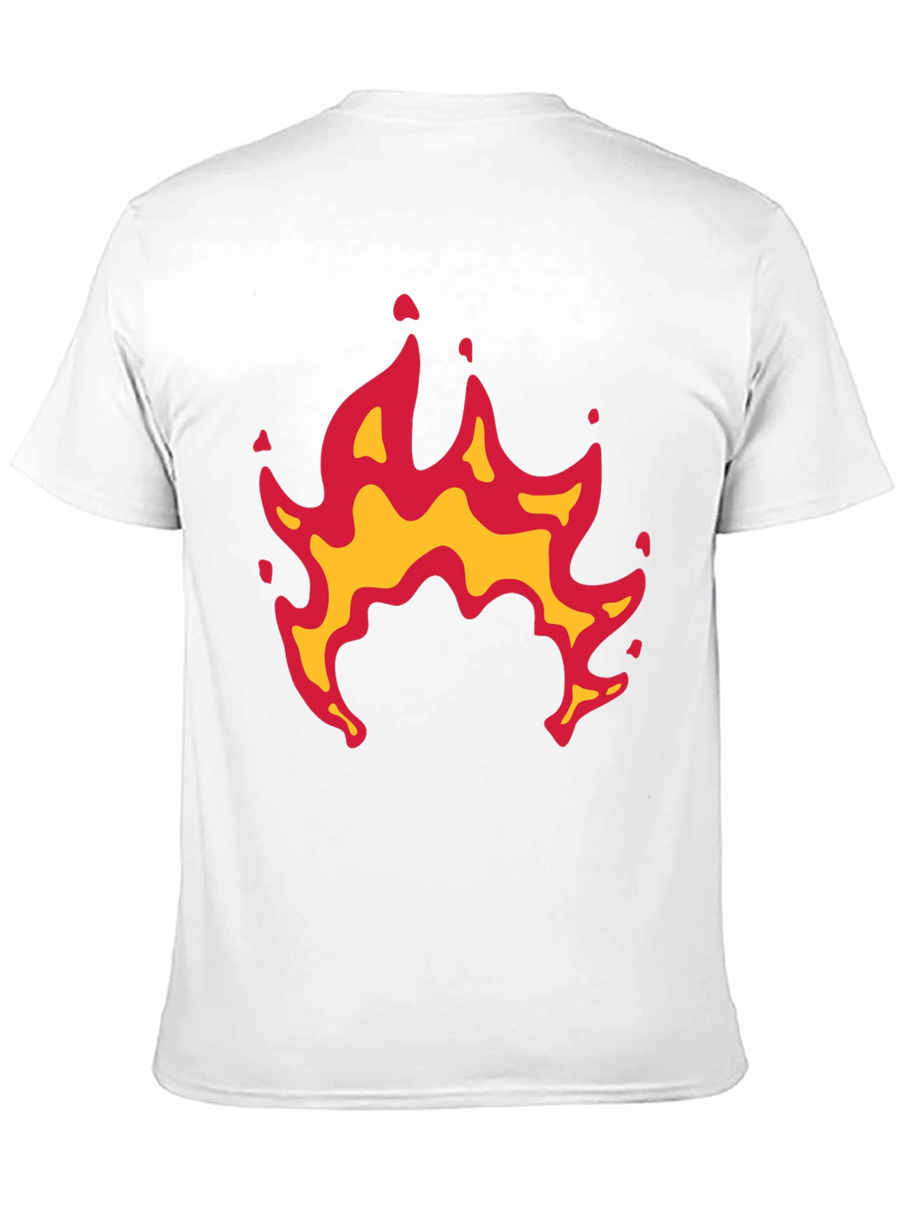 Fiery Flames Graphic Black Tee