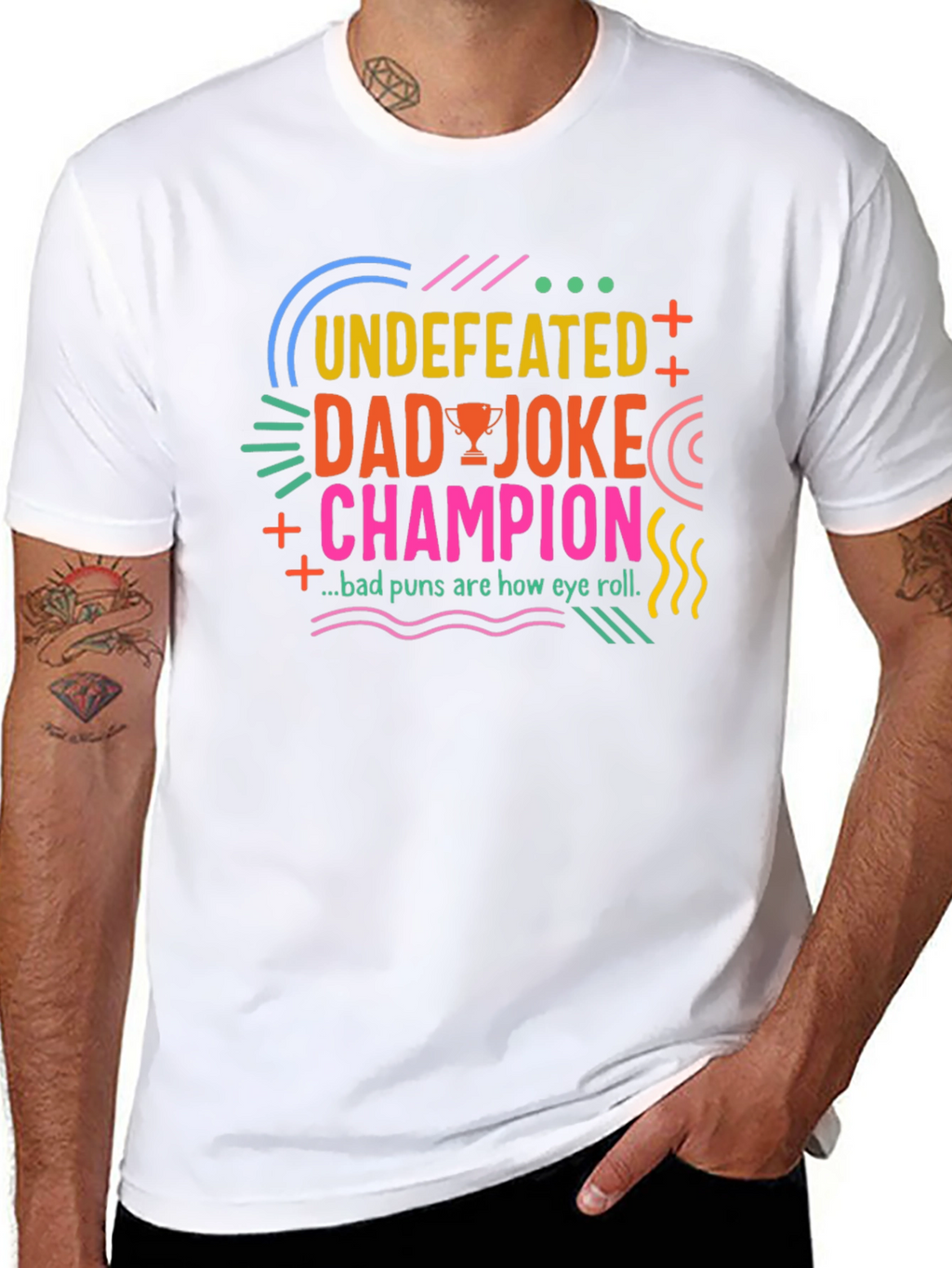Undefeated Dad Joke Champion Black T-Shirt