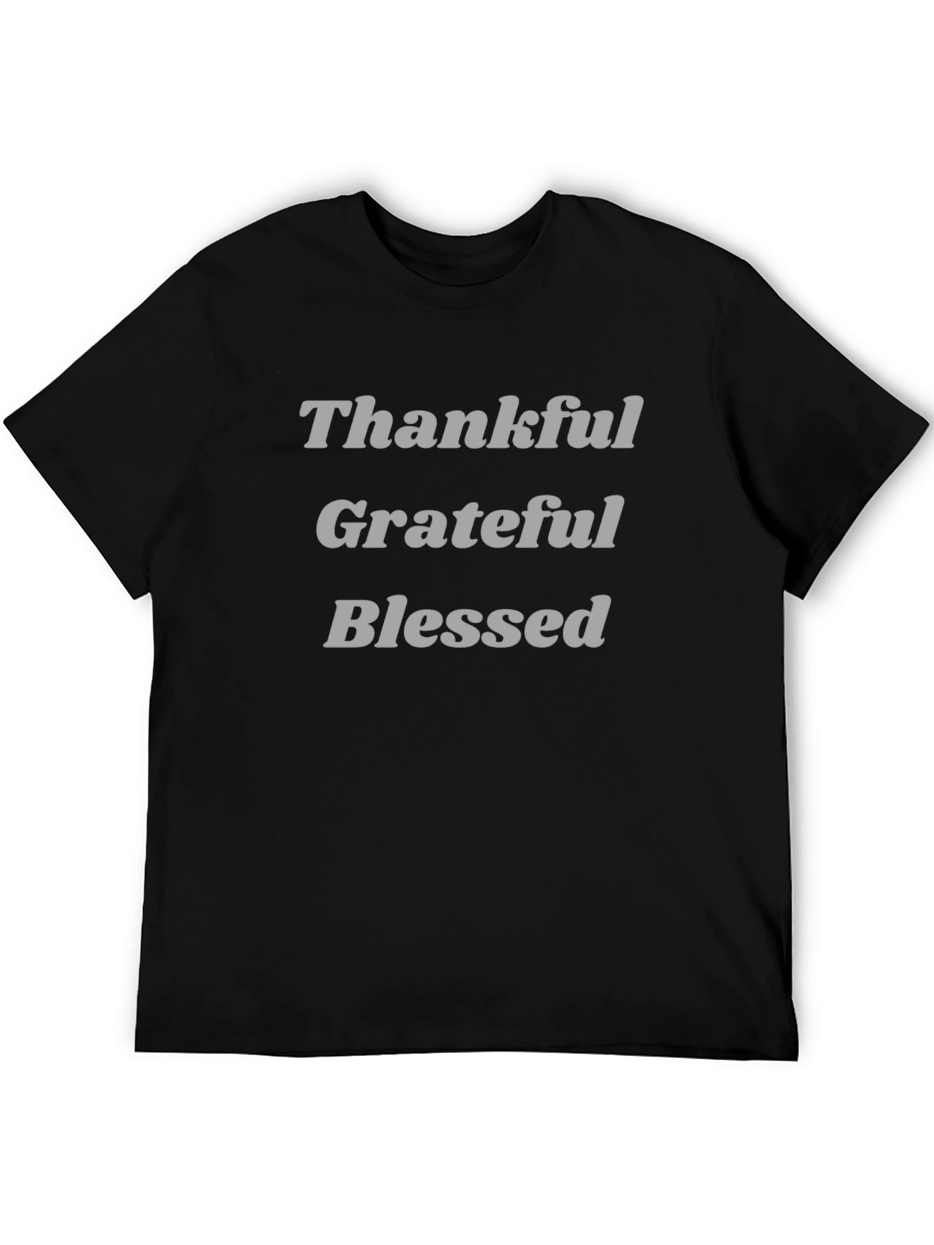 Thankful Grateful Blessed Black T-Shirt
