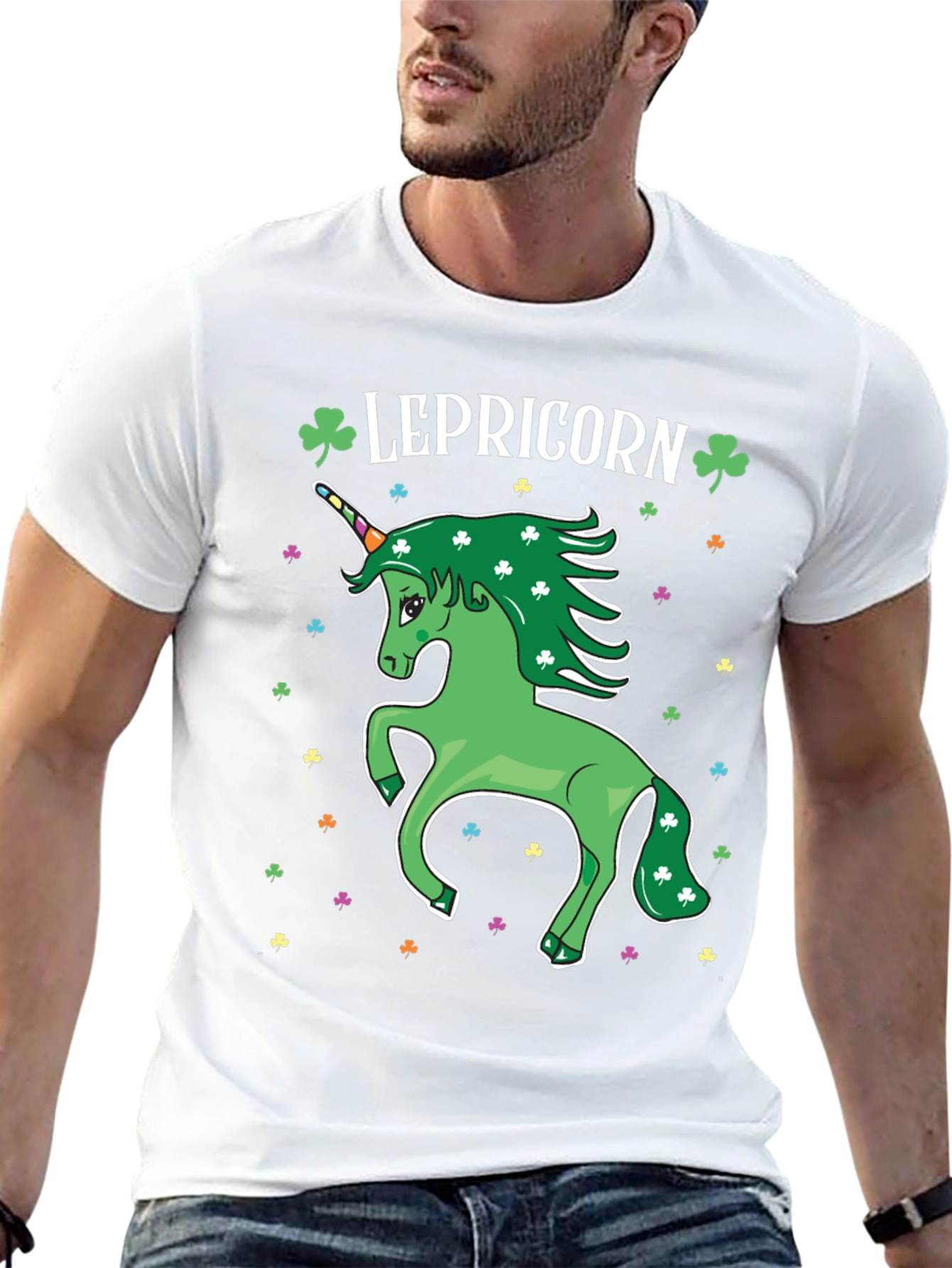 Lepricon Unicorn St. Patricks Day Graphic Tee