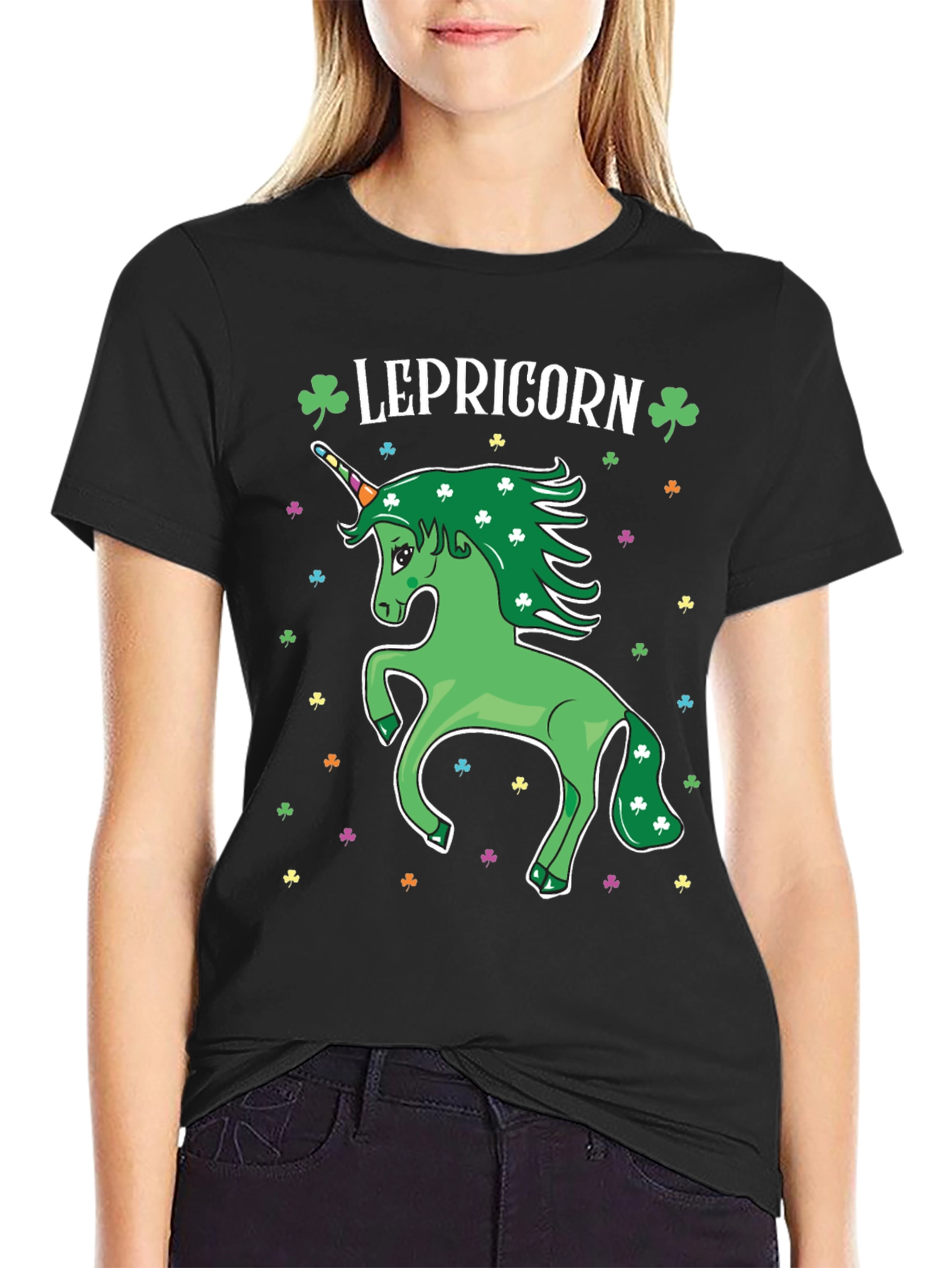 Lepricon Unicorn St. Patricks Day Graphic Tee