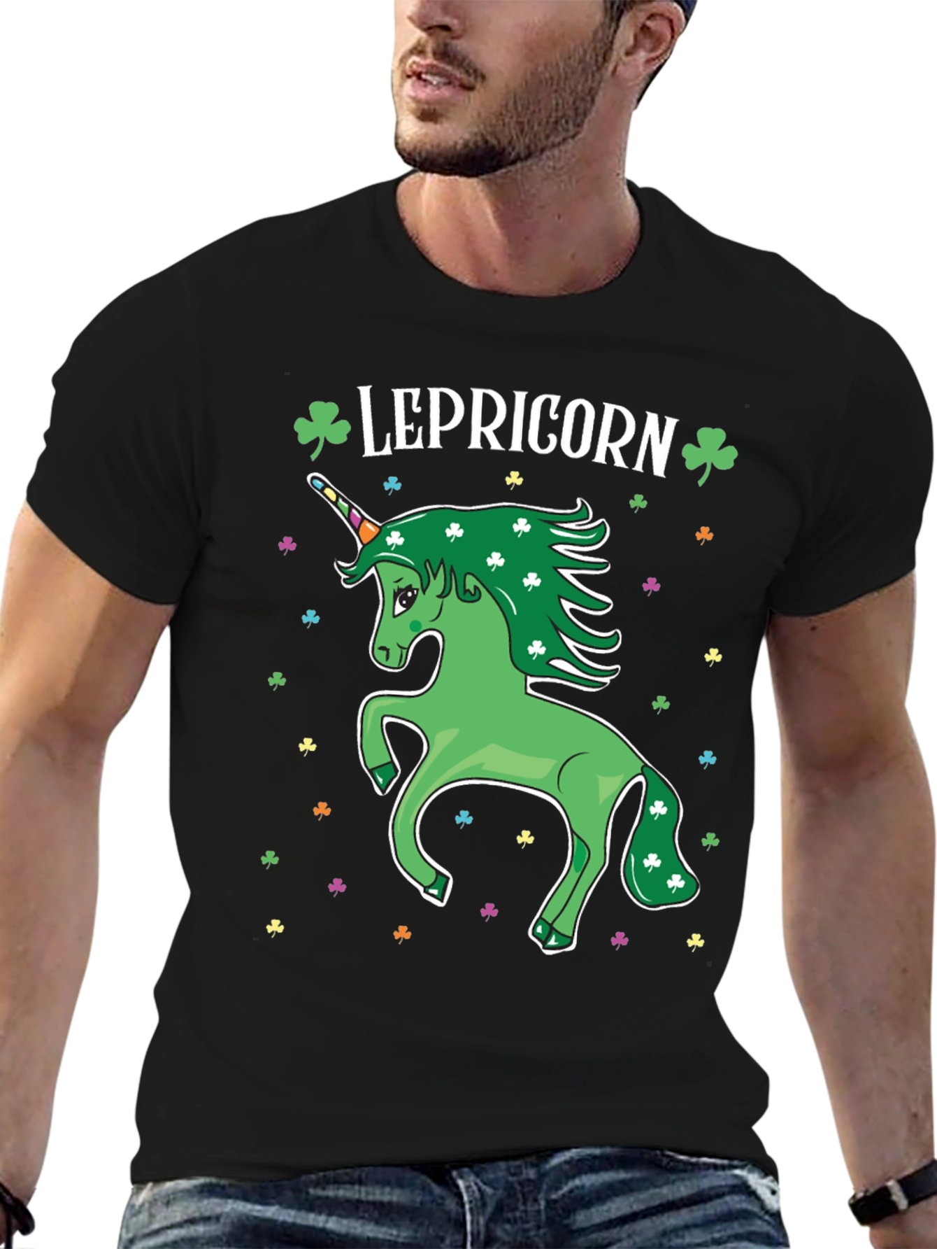 Lepricon Unicorn St. Patricks Day Graphic Tee