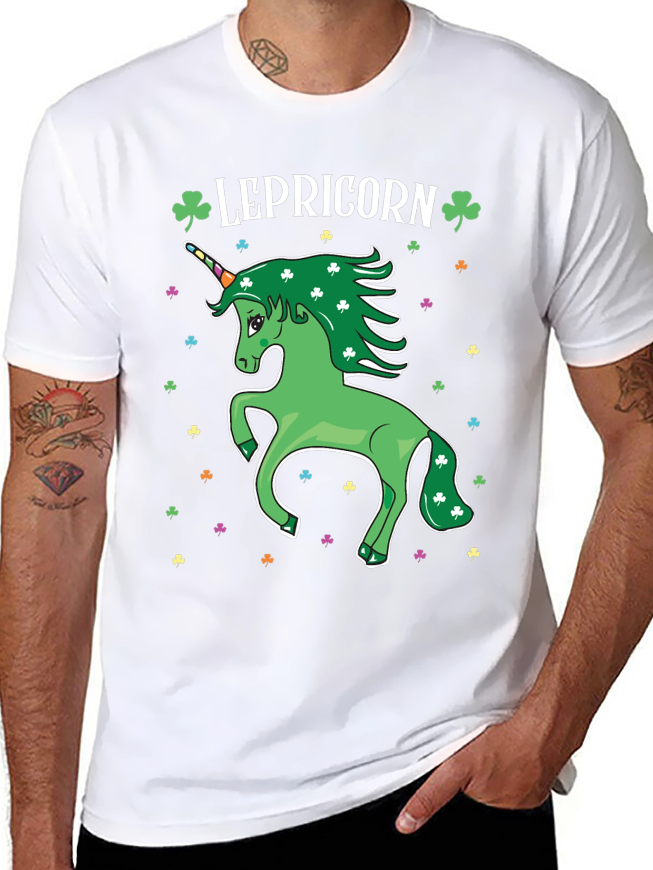 Lepricon Unicorn St. Patricks Day Graphic Tee