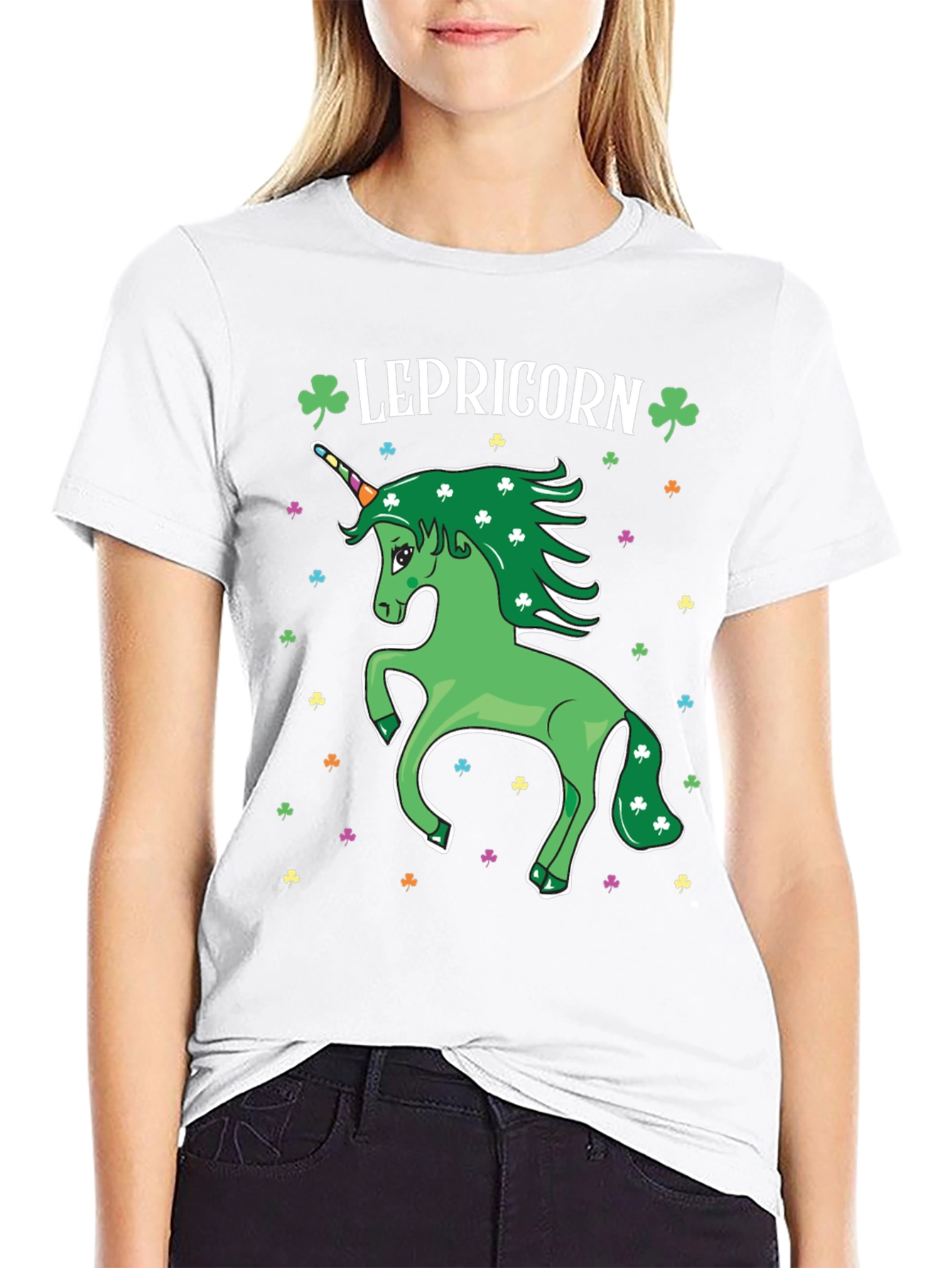 Lepricon Unicorn St. Patricks Day Graphic Tee