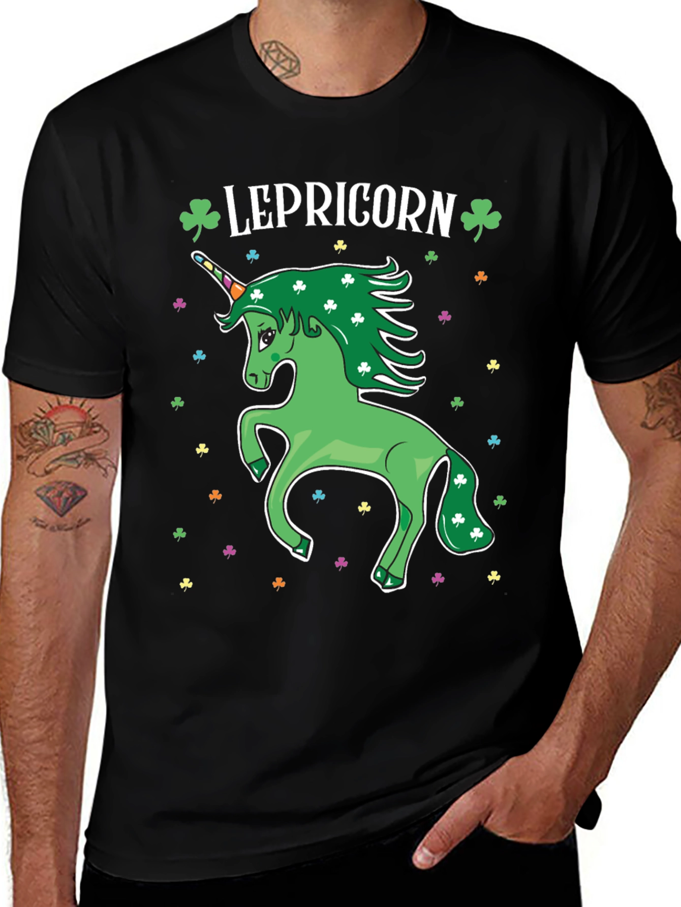 Lepricon Unicorn St. Patricks Day Graphic Tee