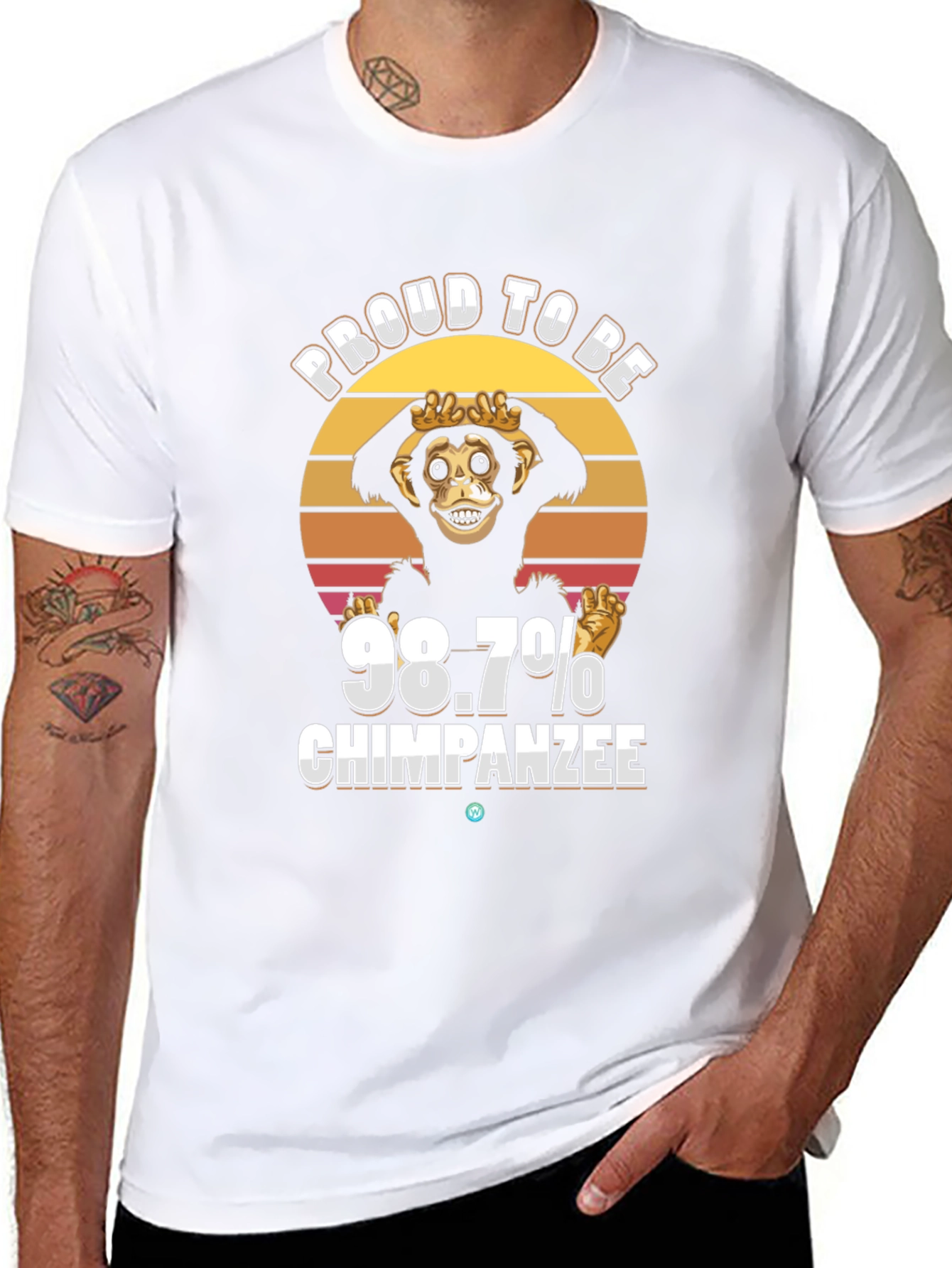 Proud 98.7% Chimpanzee T-Shirt Funny Ape Tee