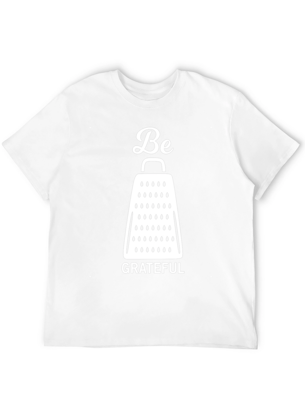 Be Grateful Cheese Grater Graphic T-Shirt - Black