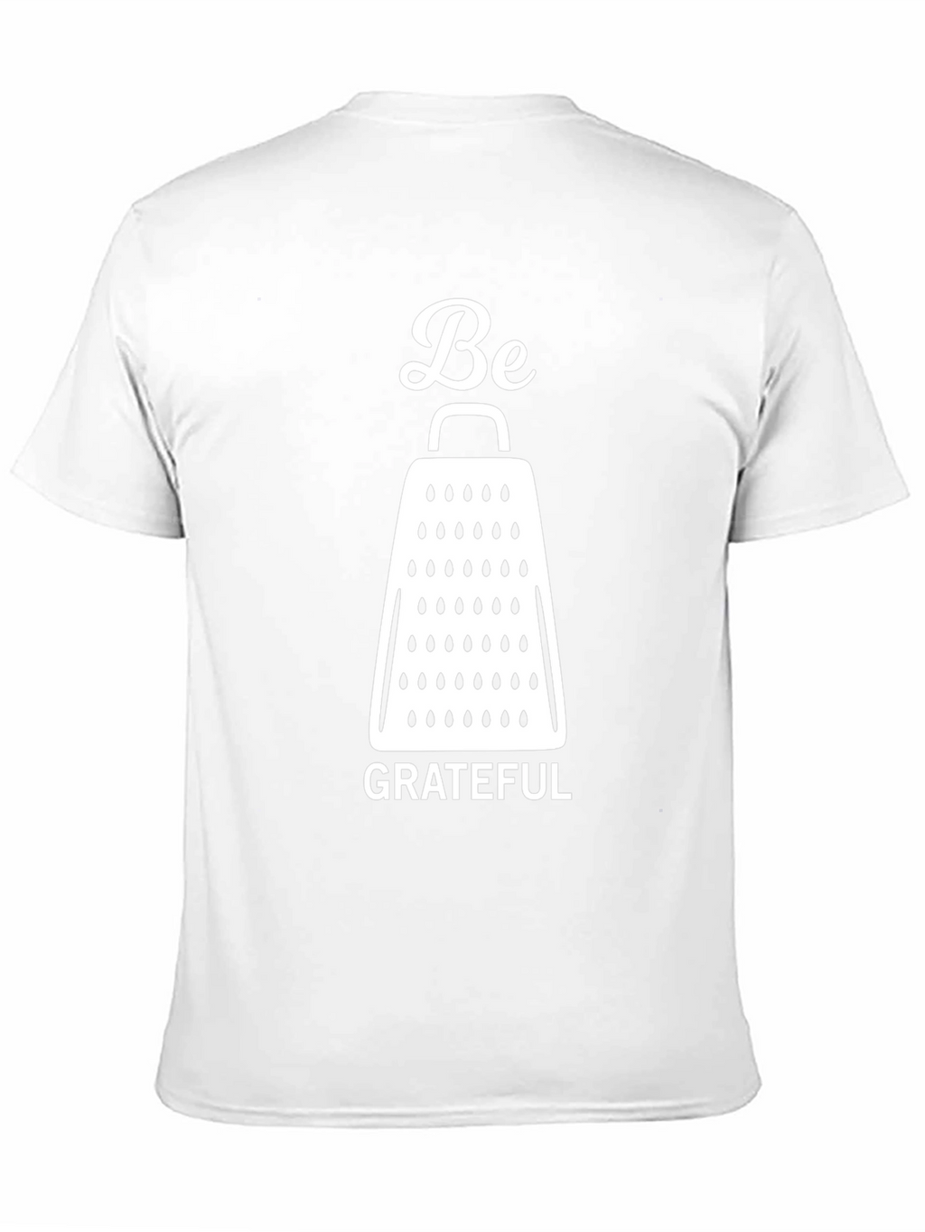 Be Grateful Cheese Grater Graphic T-Shirt - Black