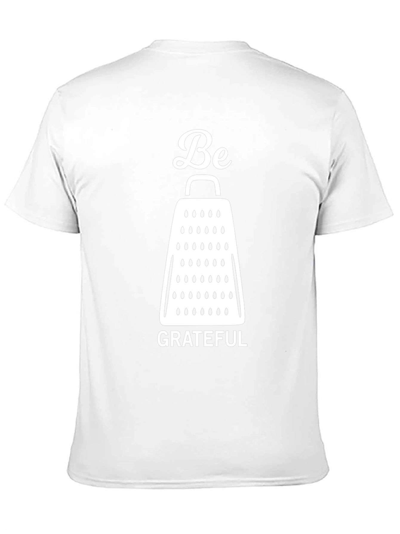 Be Grateful Cheese Grater Graphic T-Shirt - Black