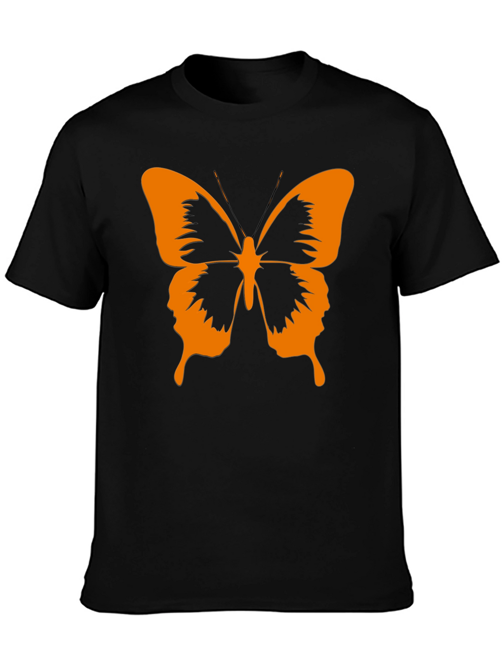 Butterfly Graphic Tee - Stylish Black Cotton T-Shirt