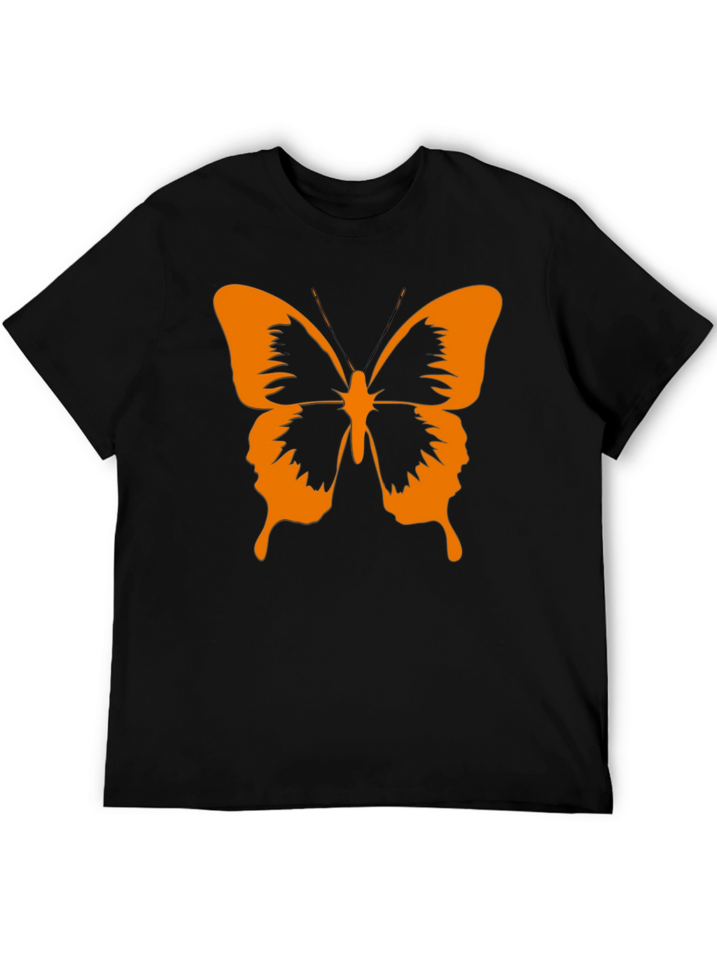 Butterfly Graphic Tee - Stylish Black Cotton T-Shirt